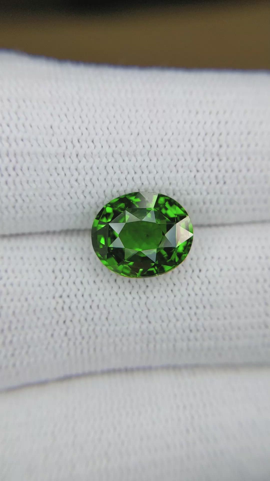 5.07 Ct. Tsavorite Garnet from East Africa Size Video