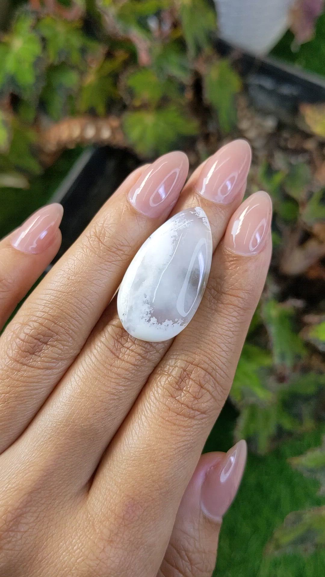22.50 Ct. Grey Cabochon Agate from Madagascar Size Video