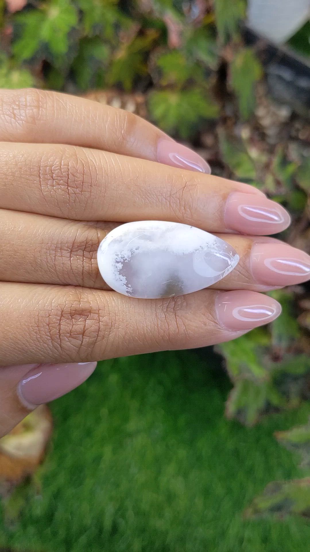 22.50 Ct. Grey Cabochon Agate from Madagascar Size Video