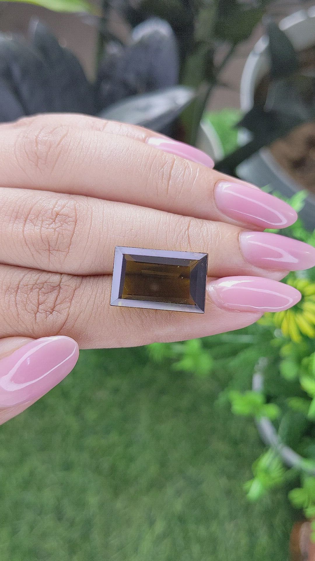 10.90 Ct. Greenish Brown Tourmaline from Ceylon (Sri Lanka) Size Video