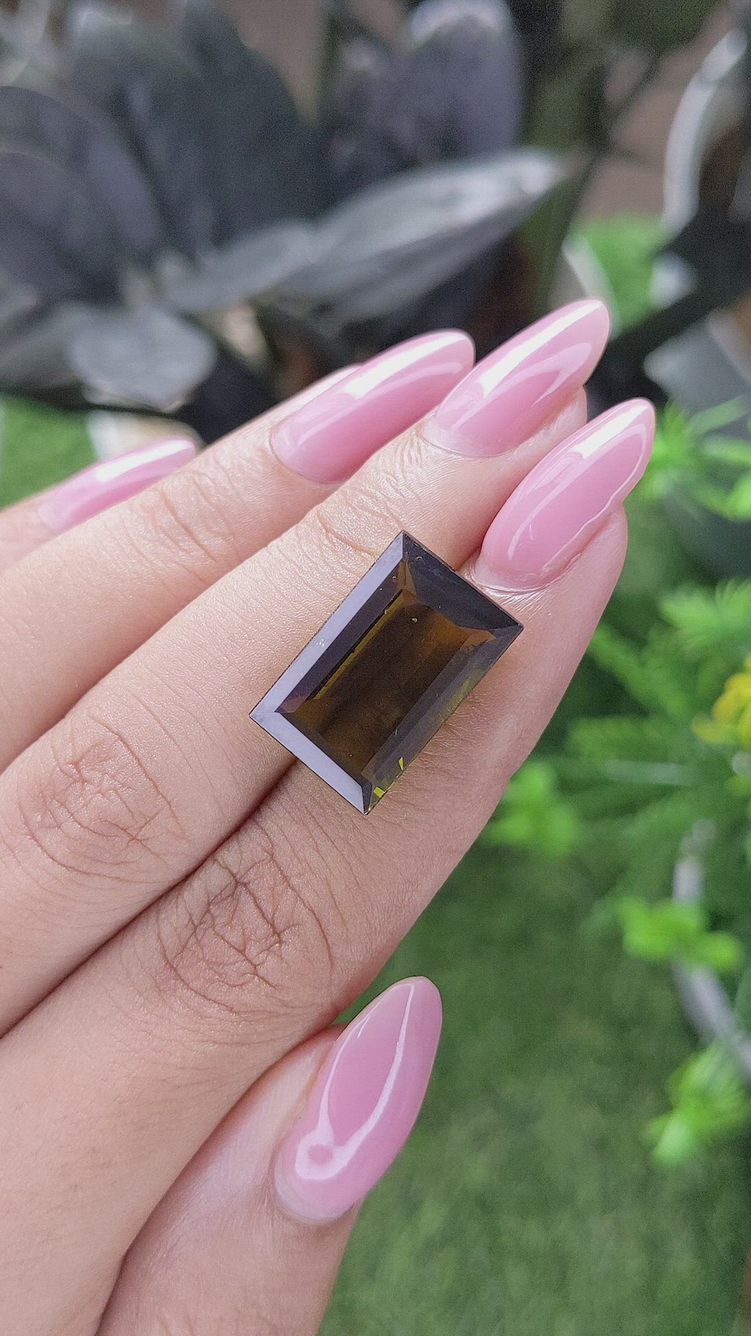 10.90 Ct. Greenish Brown Tourmaline from Ceylon (Sri Lanka) Size Video