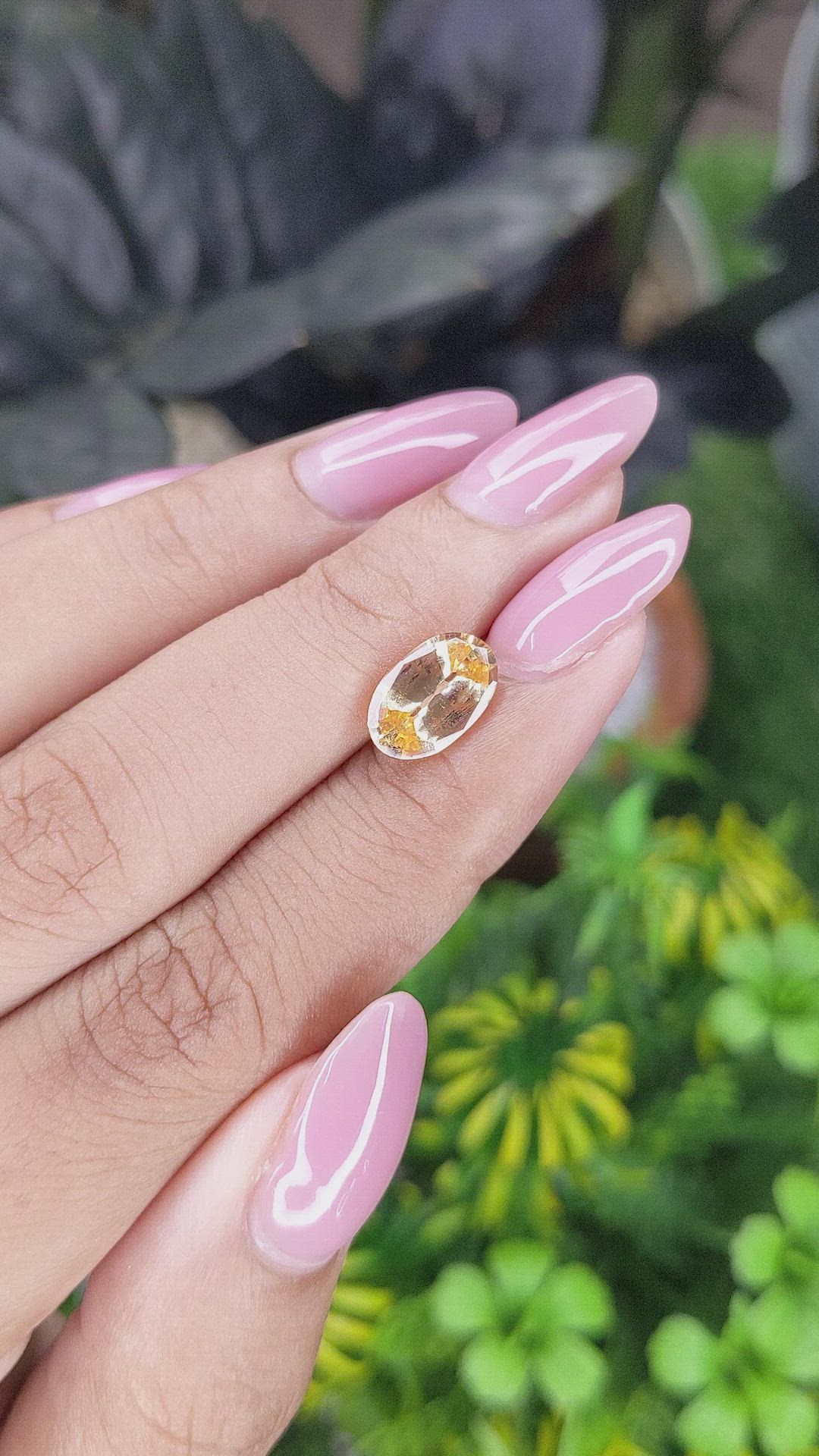 2.28 Ct. Golden Orange Hessonite Garnet Size Video