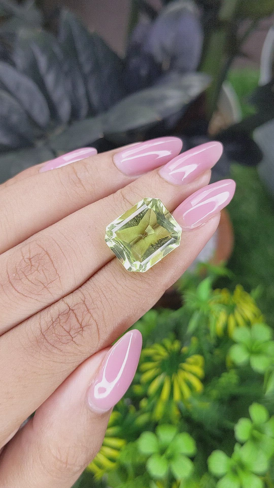 10.98 Ct. Yellowish Green Citrine from Ceylon (Sri Lanka) Size Video