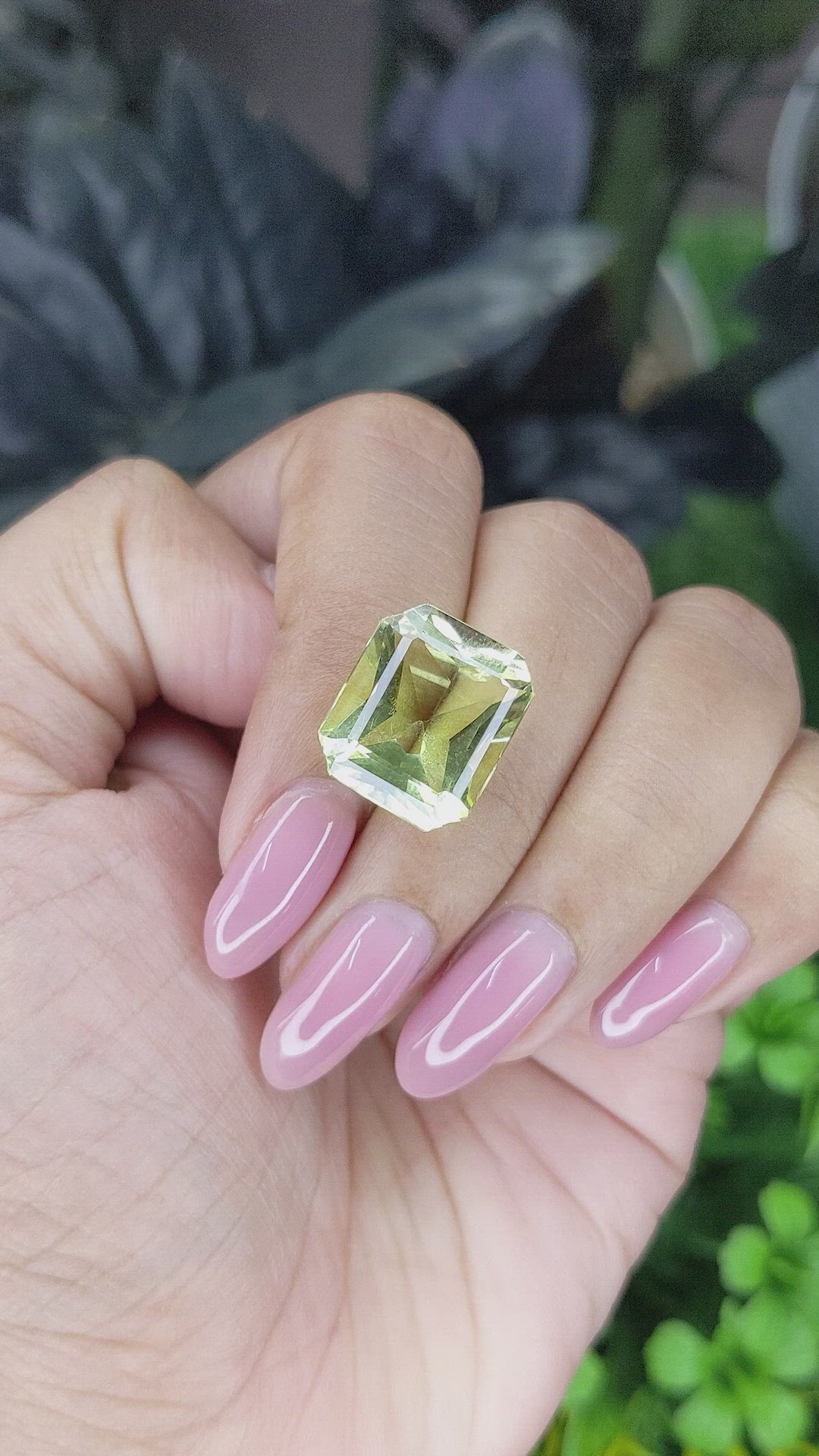 10.98 Ct. Yellowish Green Citrine from Ceylon (Sri Lanka) Size Video