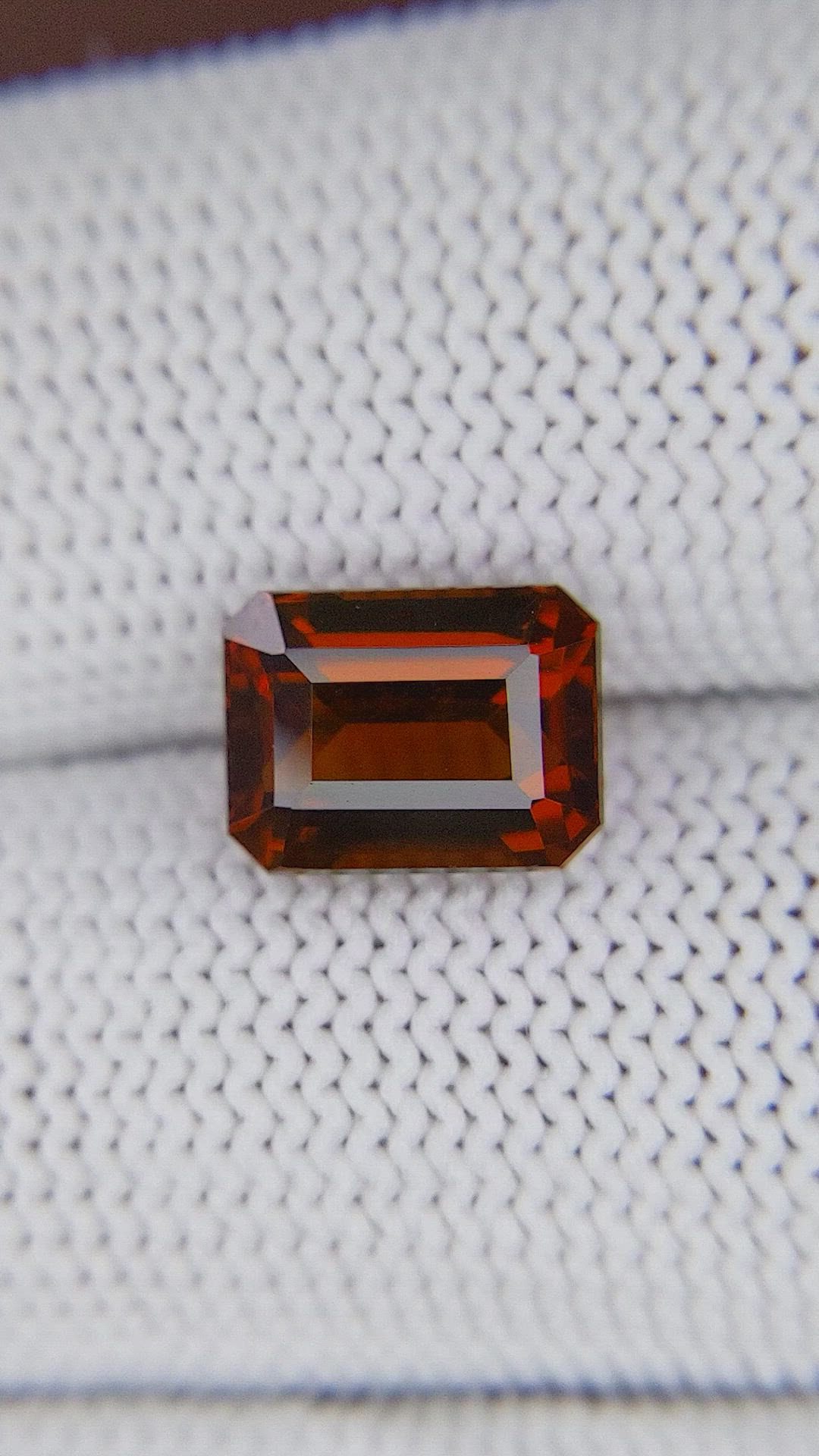3.40 Ct. Orangish Red Garnet from Ceylon (Sri Lanka) Size Video