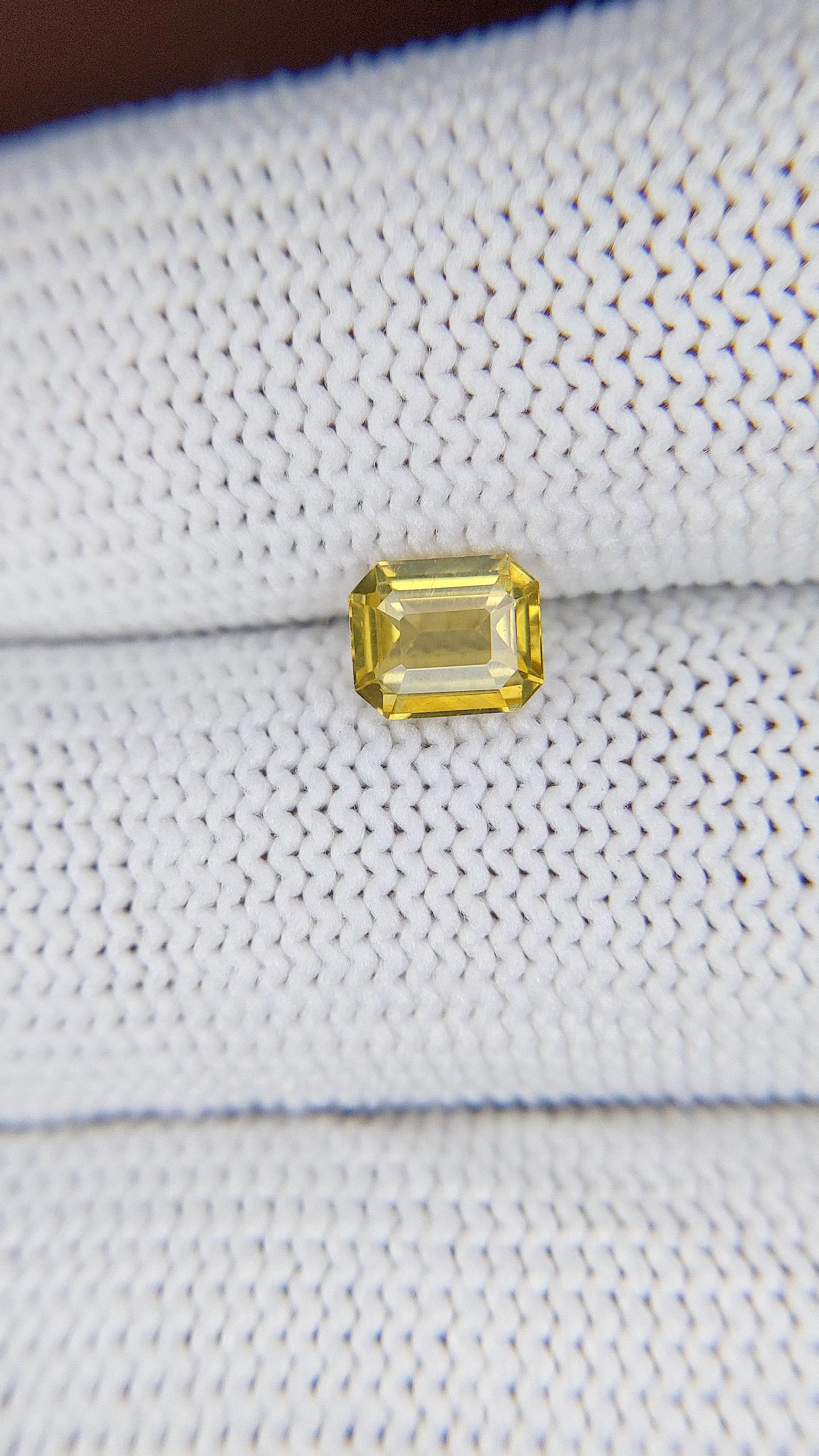 1.12 Ct. Greenish Yellow Chrysoberyl from Ceylon (Sri Lanka) Size Video