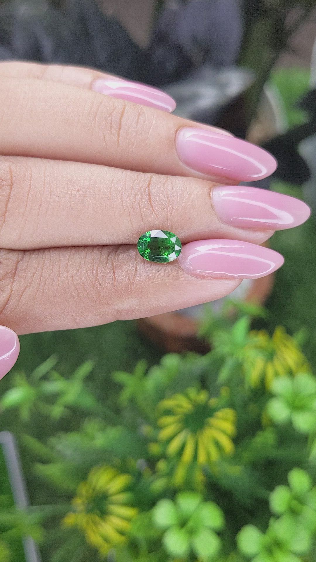 1.10 Ct. Tsavorite Garnet from Tanzania Size Video