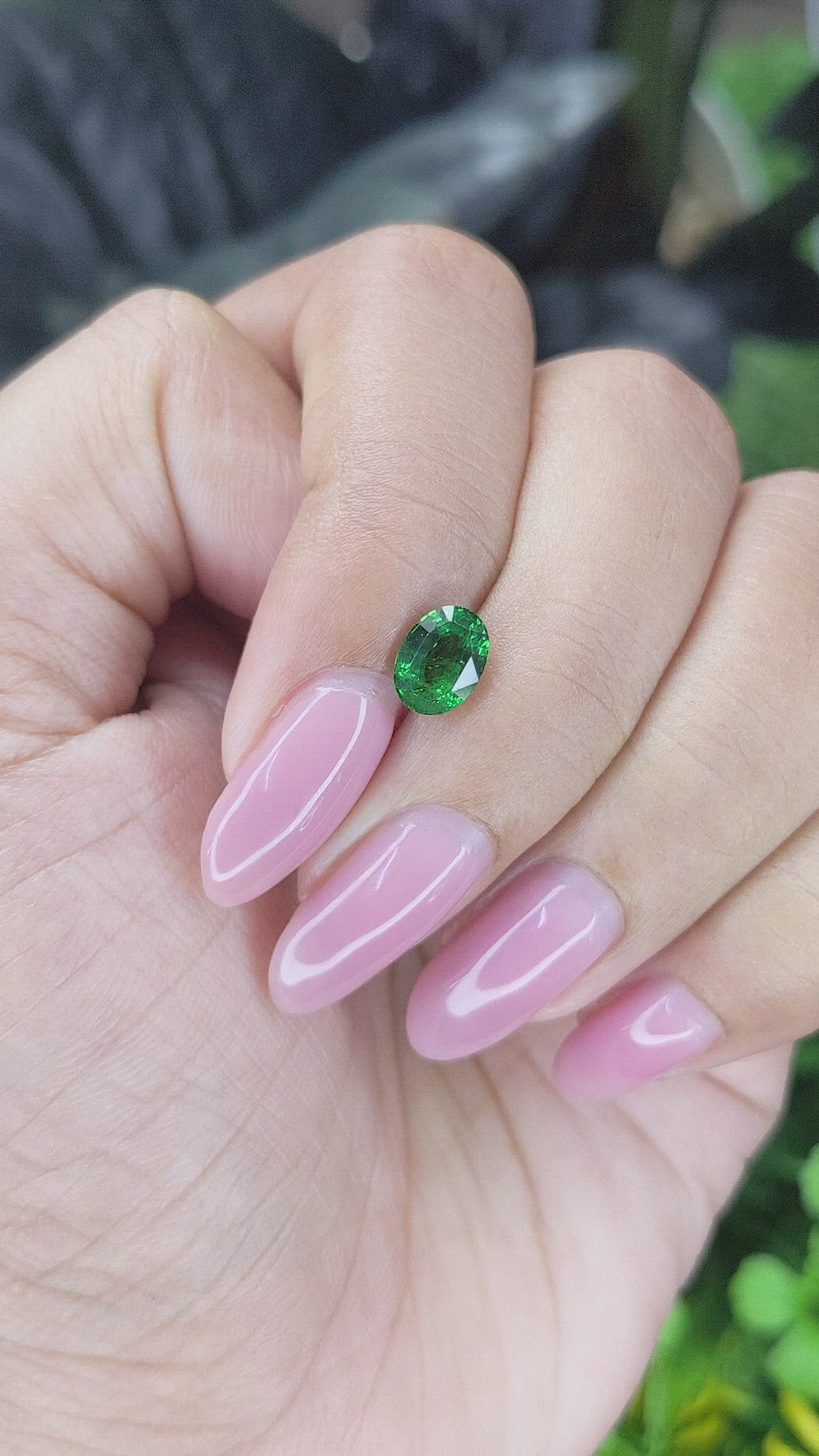 1.10 Ct. Tsavorite Garnet from Tanzania Size Video