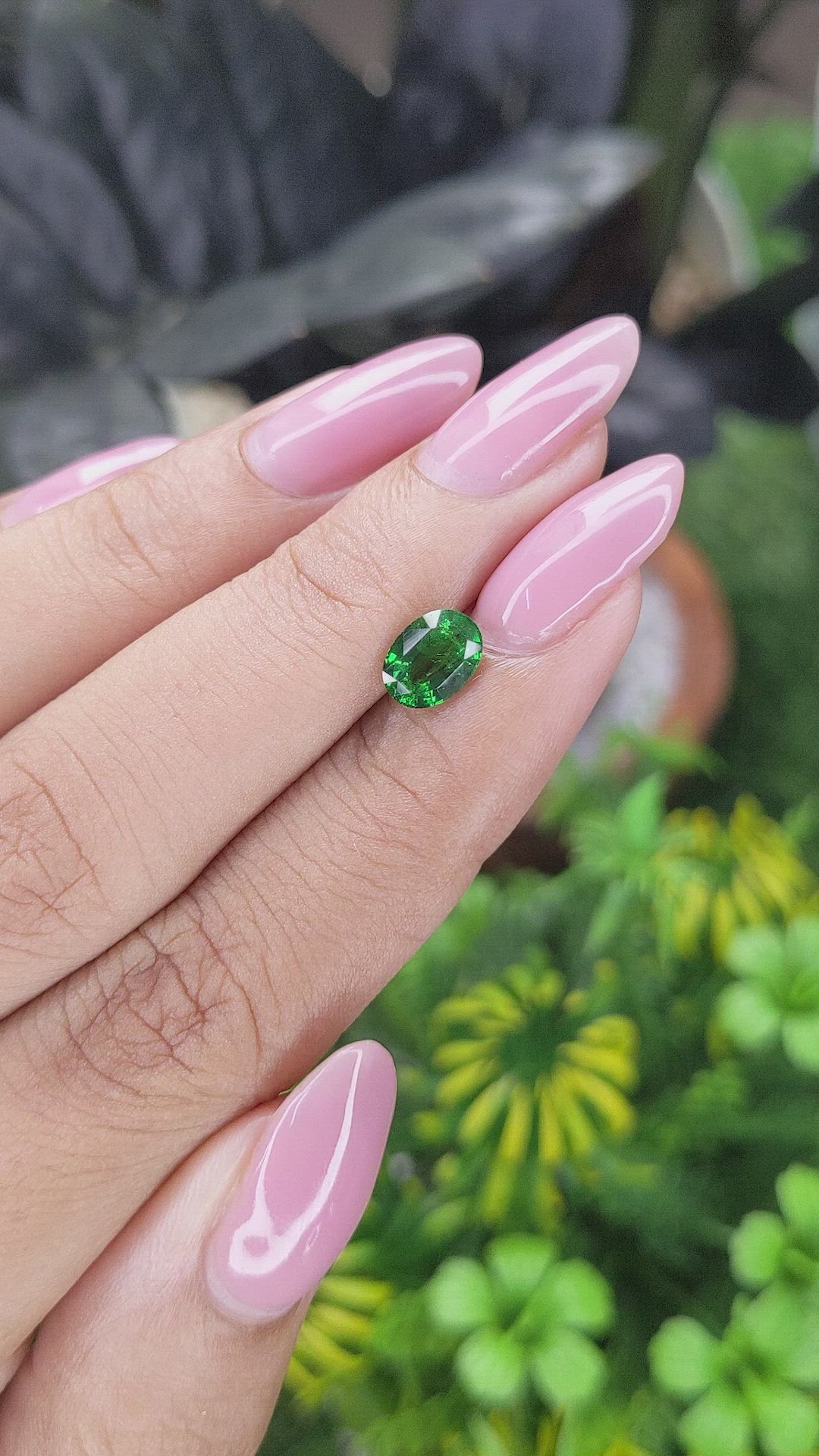 1.10 Ct. Tsavorite Garnet from Tanzania Size Video