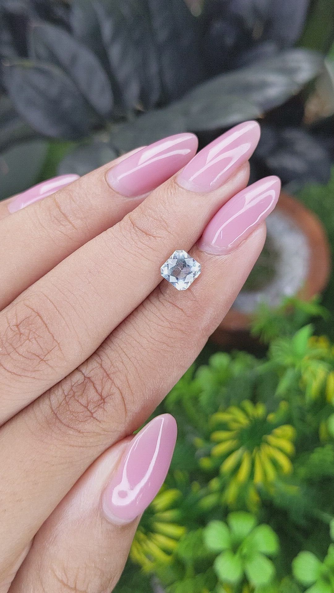 0.79 Ct. Blue Aquamarine from Tanzania Size Video