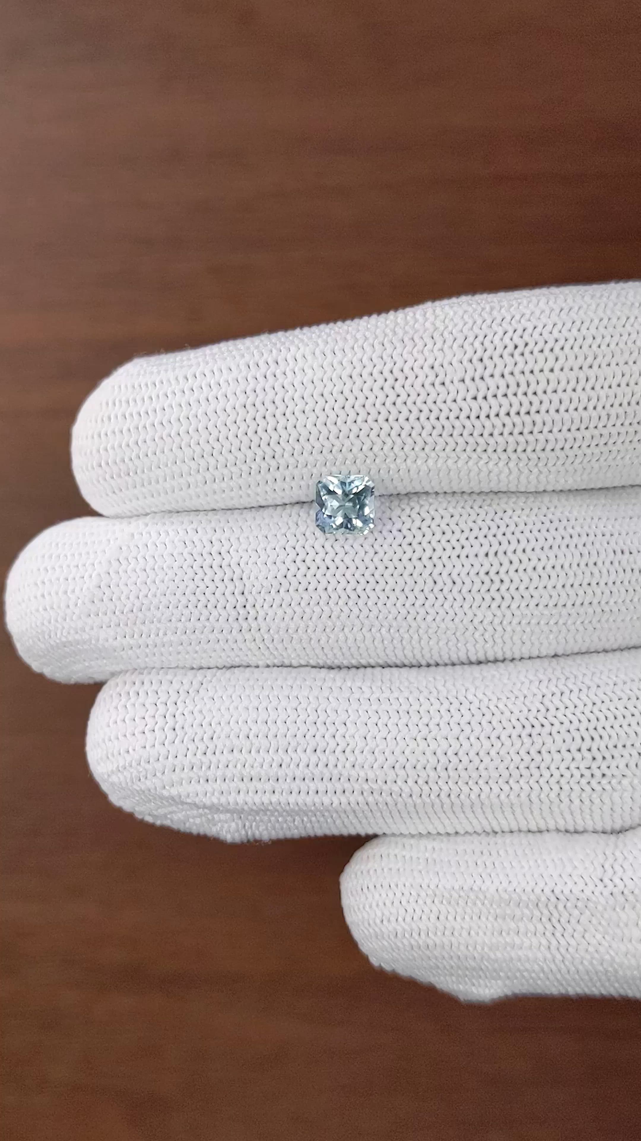 0.79 Ct. Blue Aquamarine from Tanzania Size Video