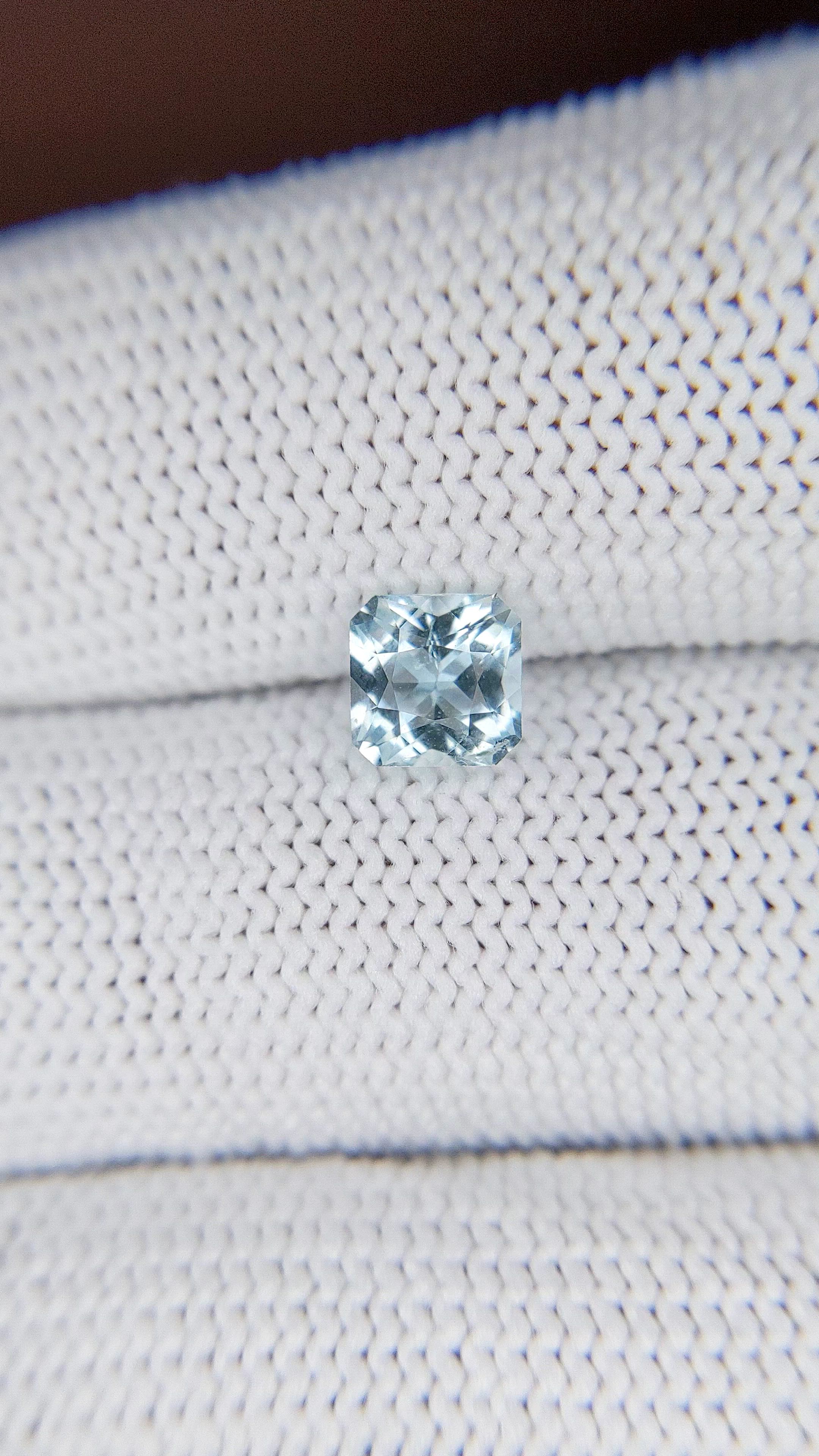 0.79 Ct. Blue Aquamarine from Tanzania Size Video