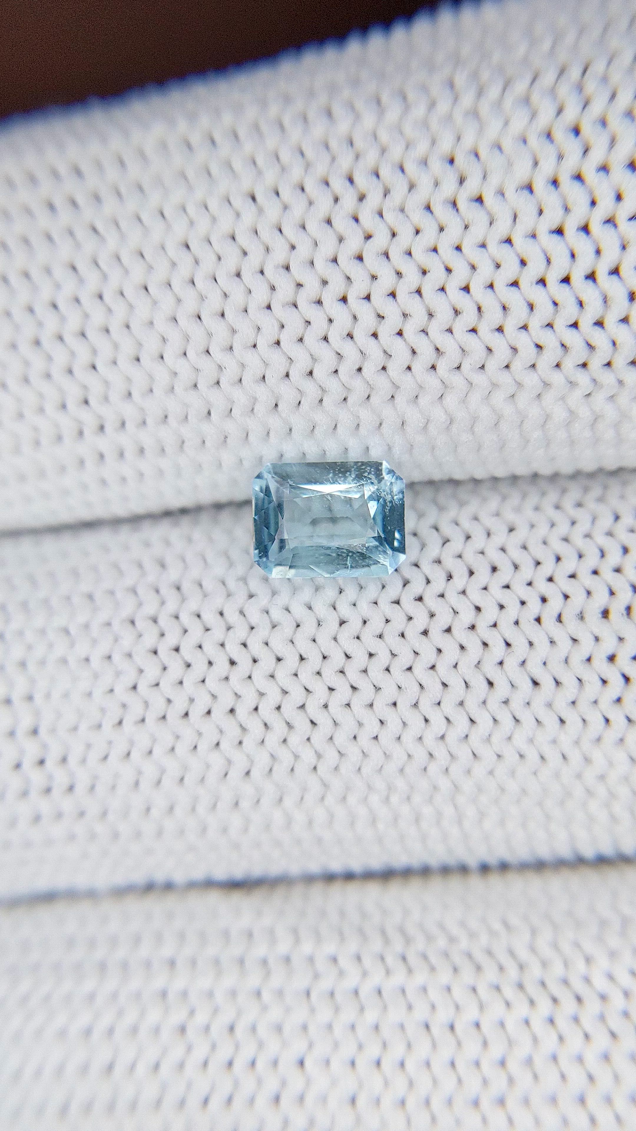0.71 Ct. Blue Aquamarine from Tanzania Size Video