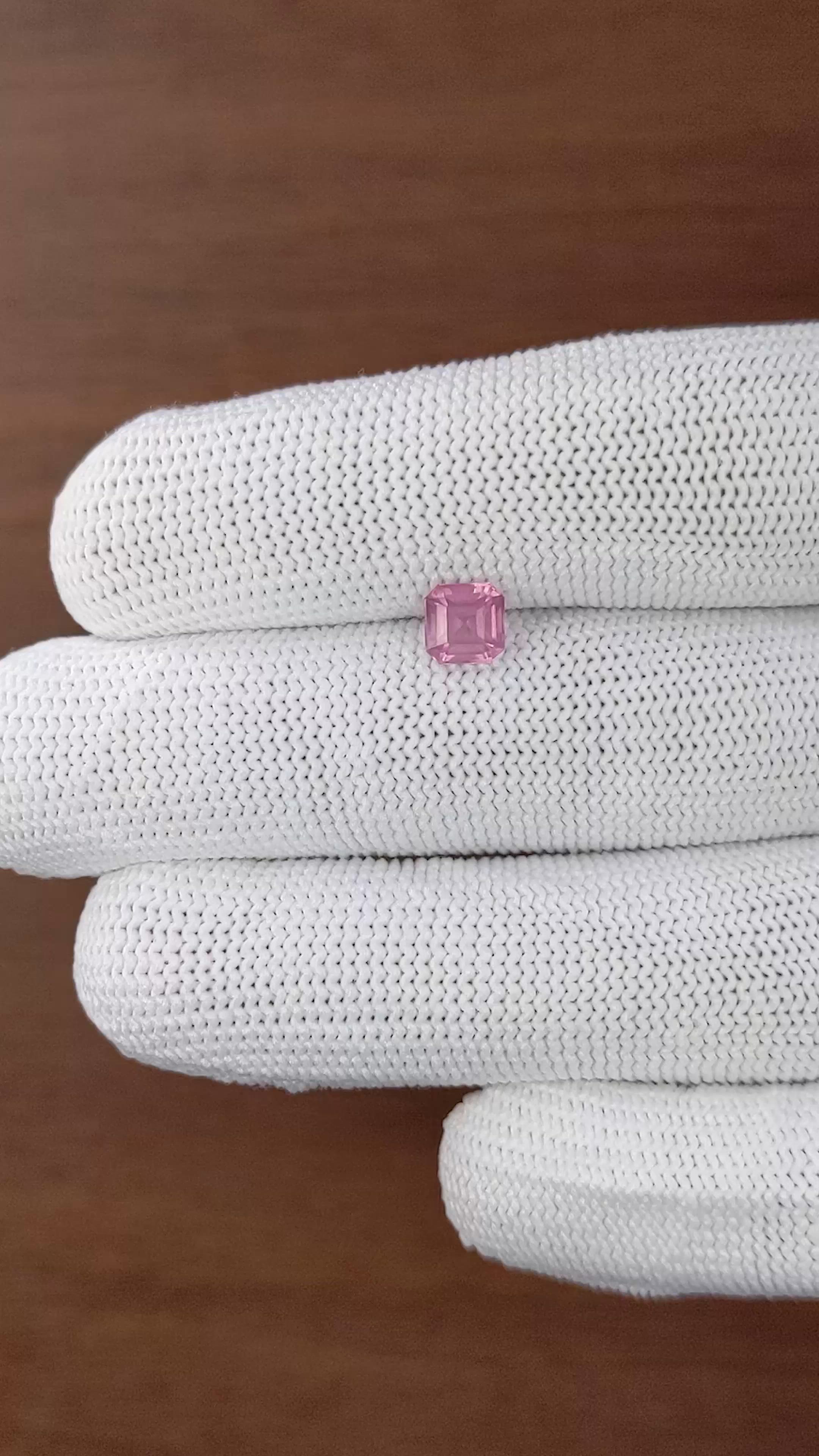 1.04 Ct. Pink Spinel from Tanzania Size Video
