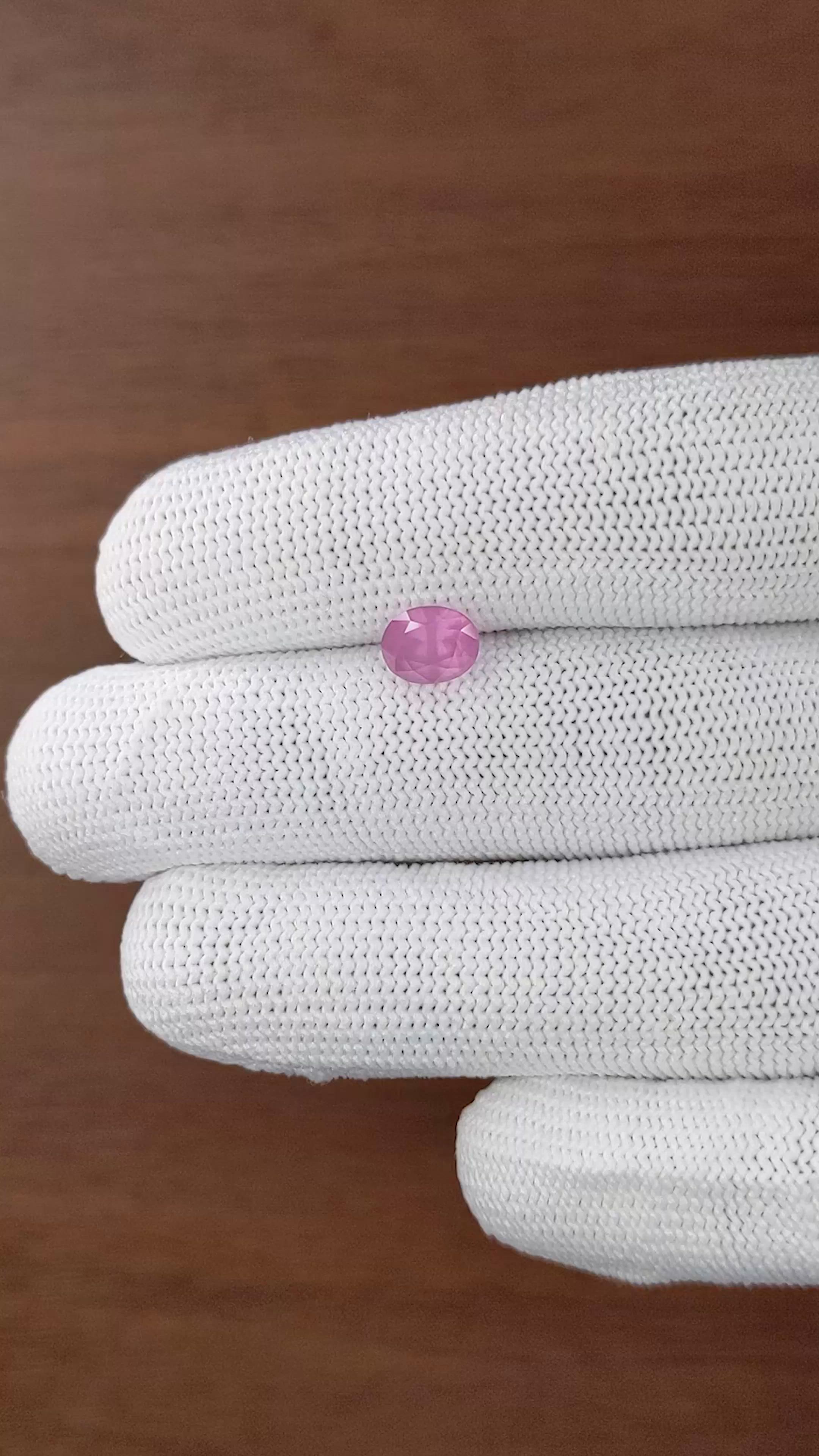 1.70 Ct. Purplish Pink Spinel from Tanzania Size Video