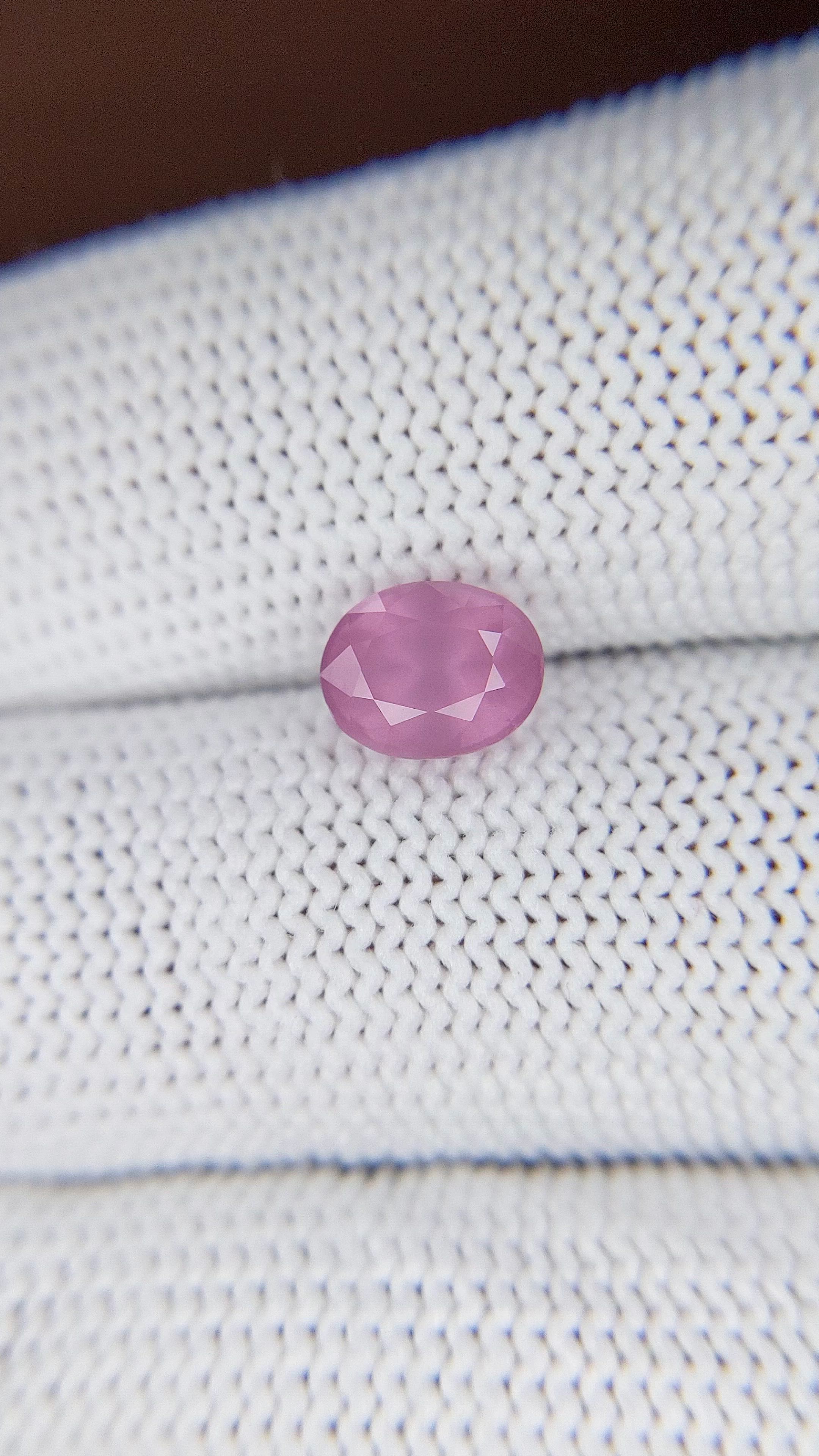 1.70 Ct. Purplish Pink Spinel from Tanzania Size Video