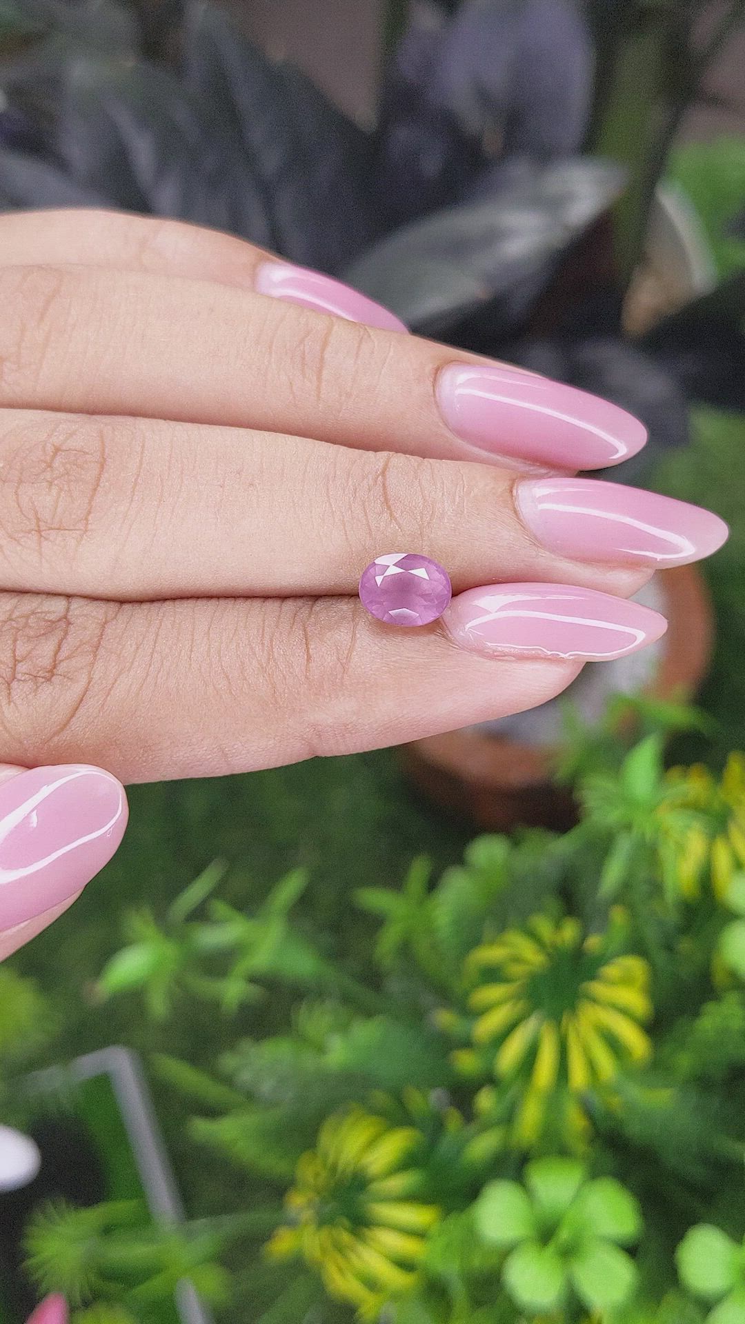 1.70 Ct. Purplish Pink Spinel from Tanzania Size Video