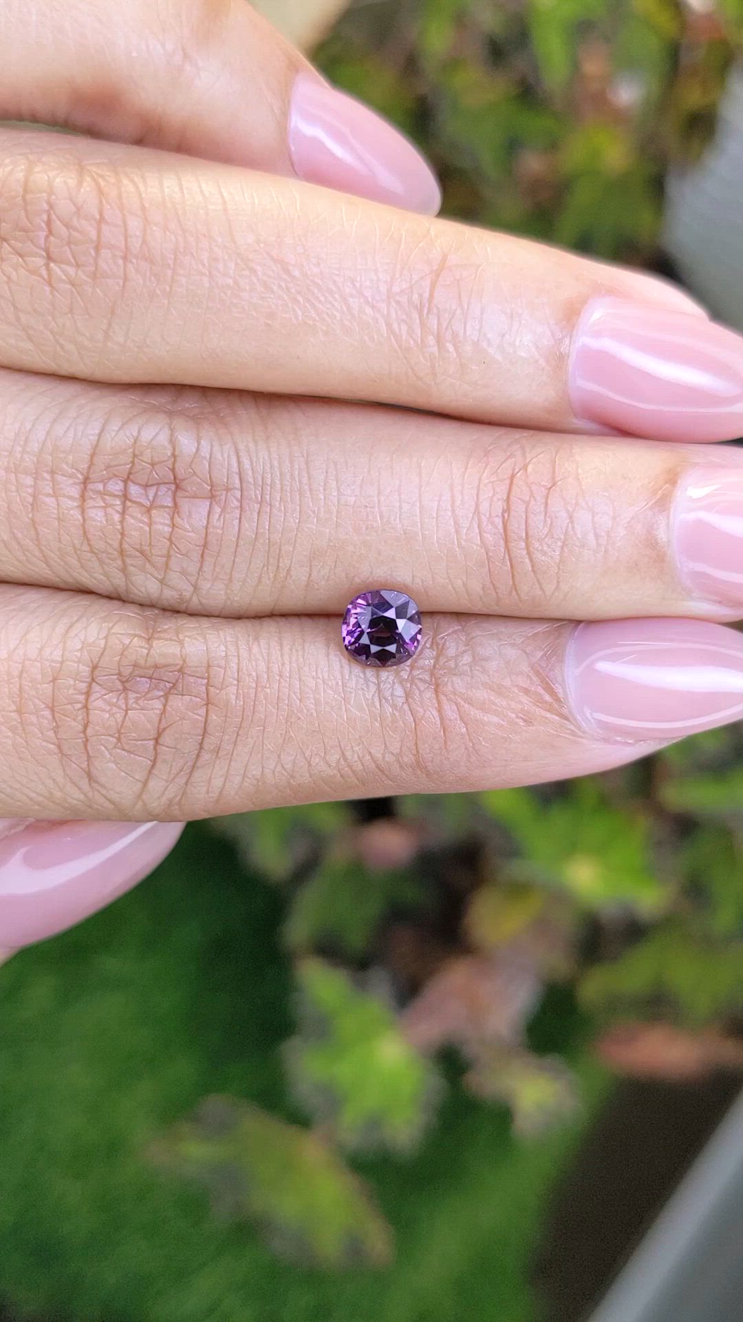0.93 Ct. Pinkish Purple Spinel from Ceylon (Sri Lanka) Size Video