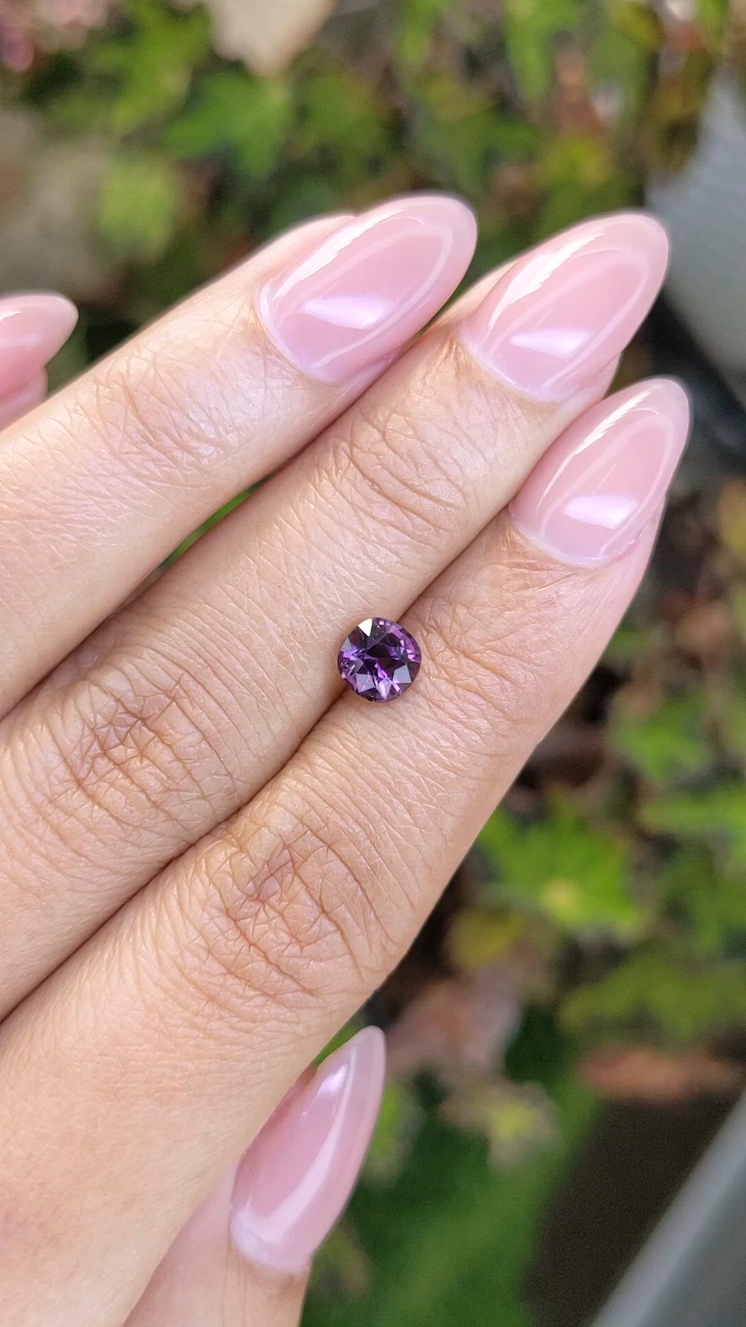 0.93 Ct. Pinkish Purple Spinel from Ceylon (Sri Lanka) Size Video