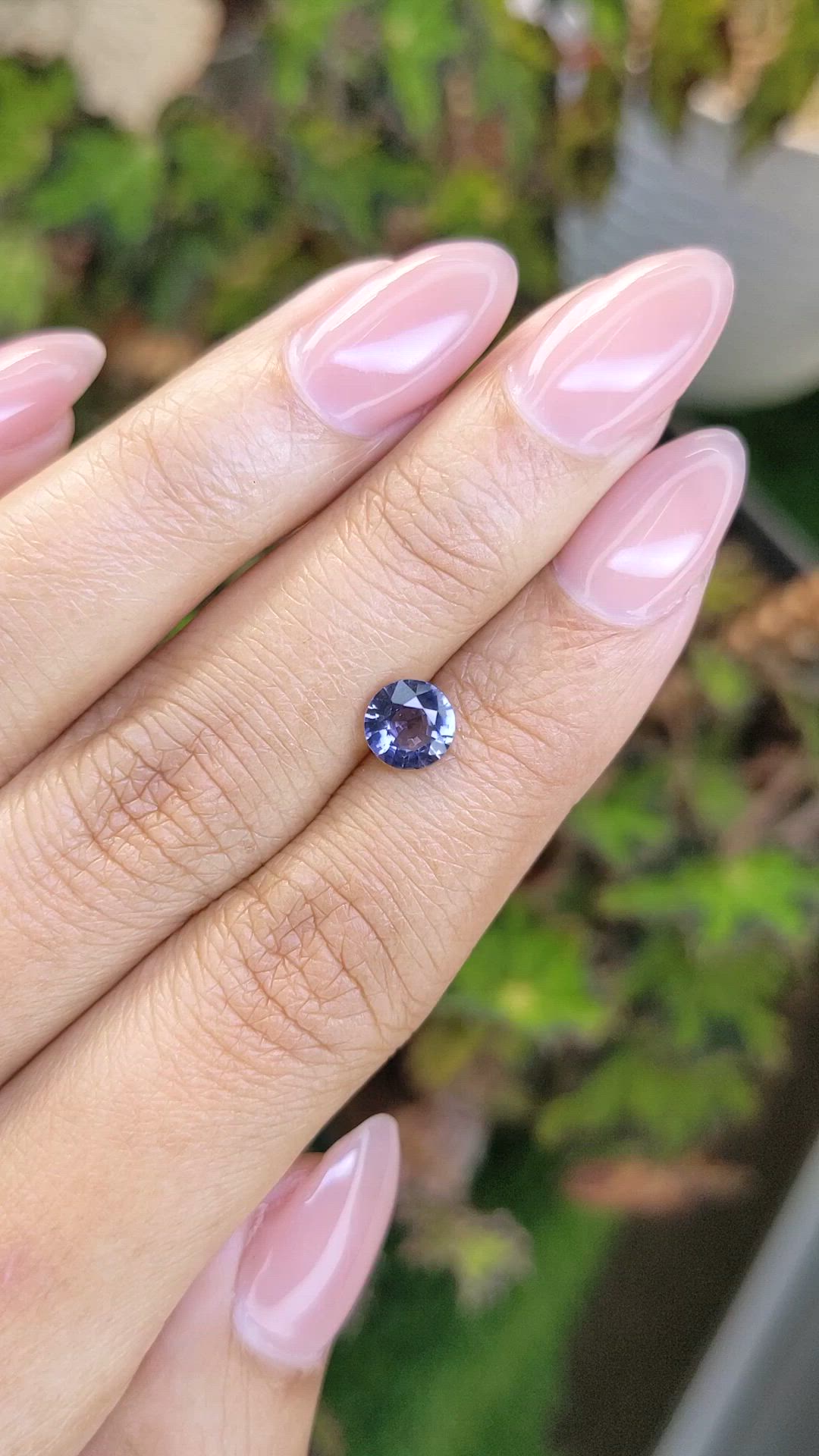 0.98 Ct. Bluish Purple Spinel from Ceylon (Sri Lanka) Size Video