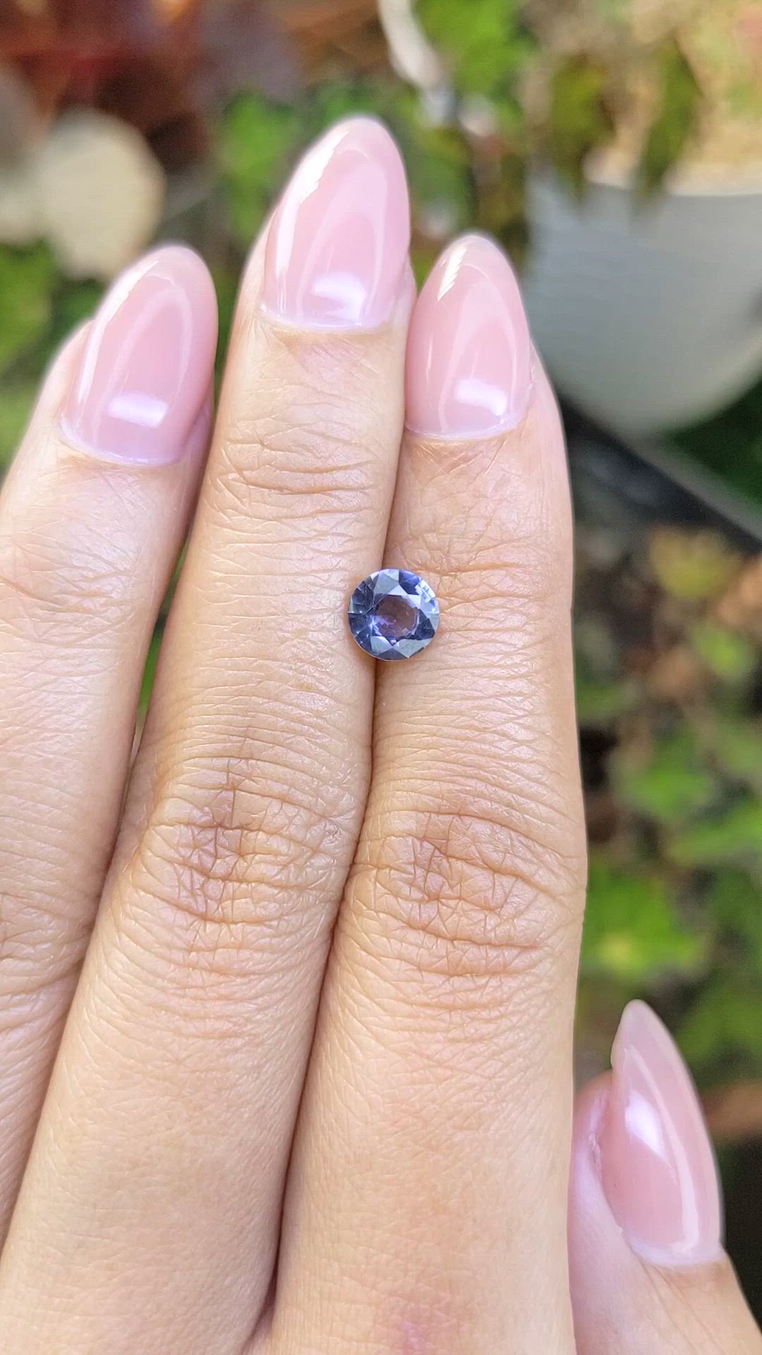 0.98 Ct. Bluish Purple Spinel from Ceylon (Sri Lanka) Size Video