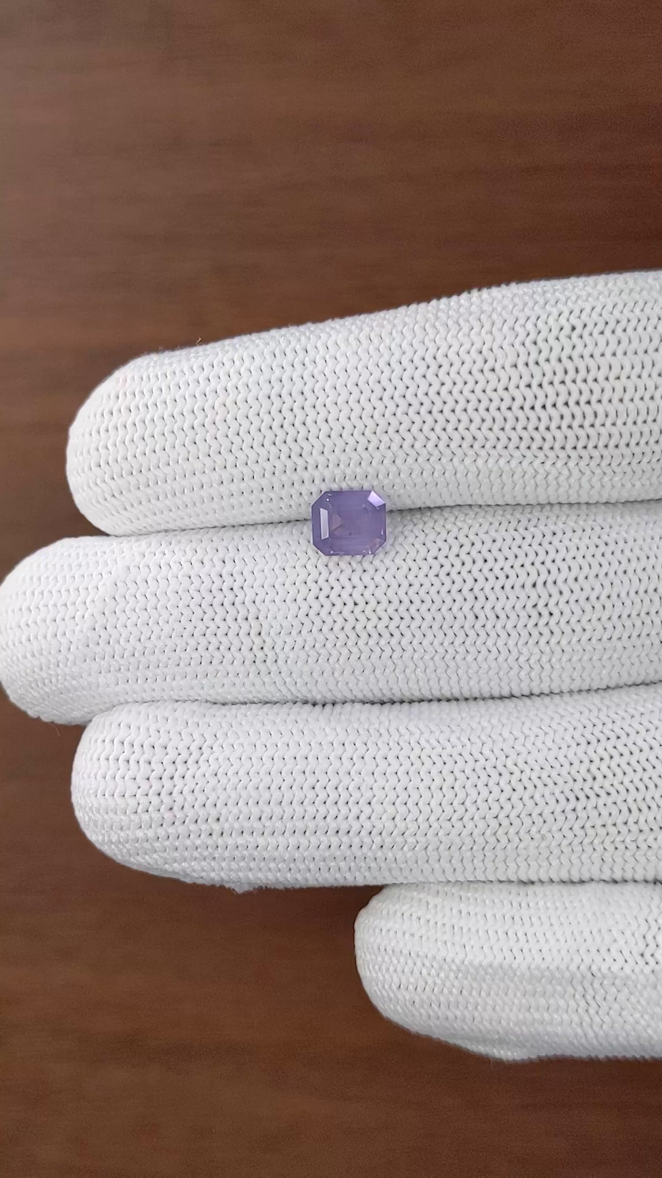 1.21 Ct. Purple Spinel from Ceylon (Sri Lanka) Size Video