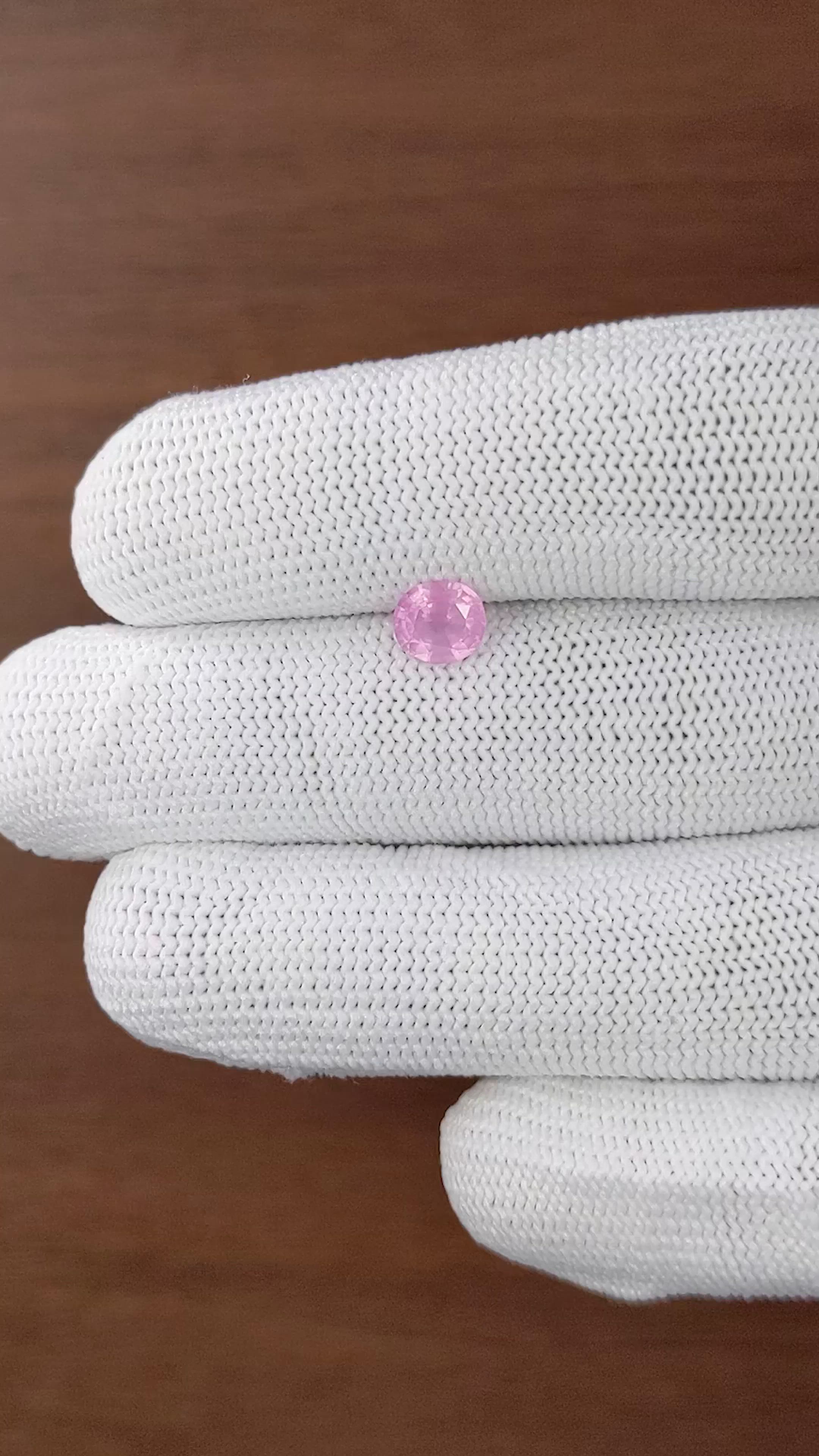 0.91 Ct. Pink Spinel from Tanzania Size Video