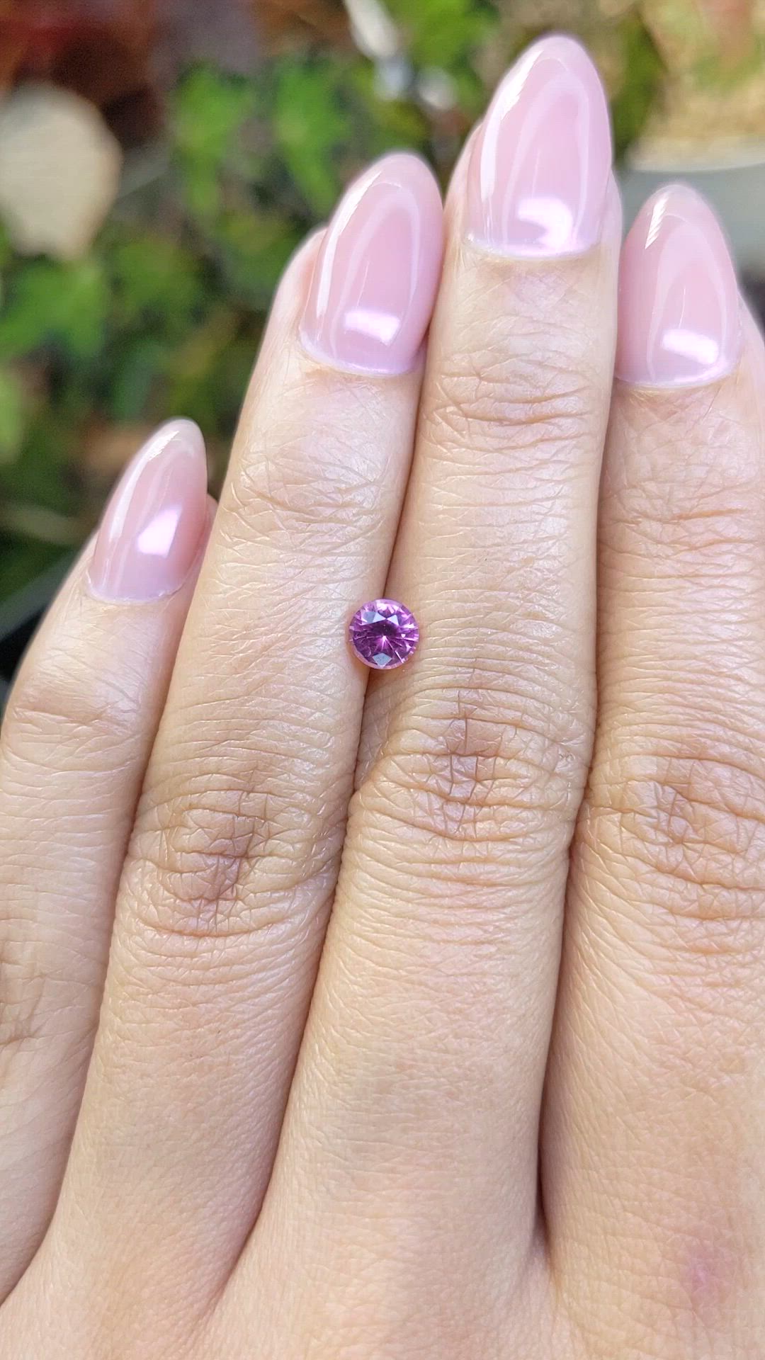 0.51 Ct. Purplish Pink Spinel from Ceylon (Sri Lanka) Size Video