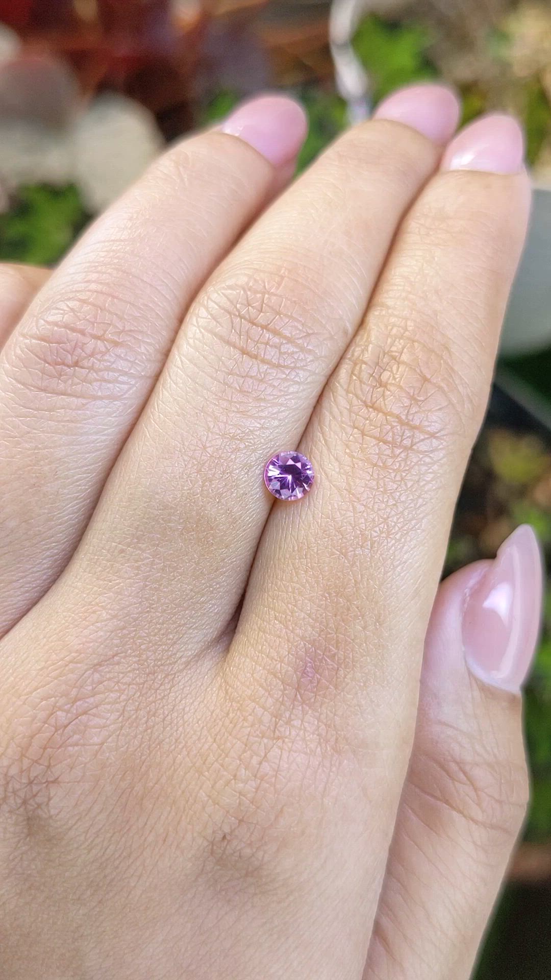 0.51 Ct. Purplish Pink Spinel from Ceylon (Sri Lanka) Size Video