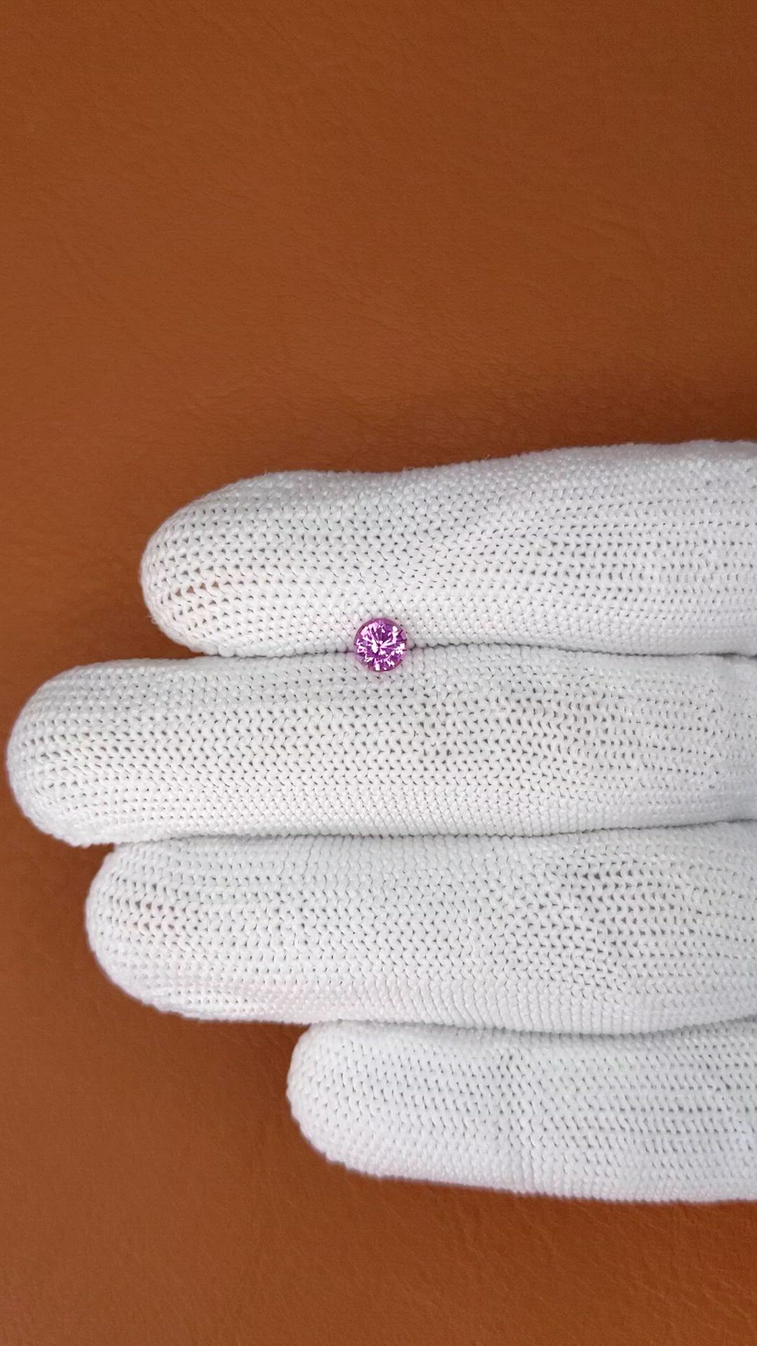 0.51 Ct. Purplish Pink Spinel from Ceylon (Sri Lanka) Size Video