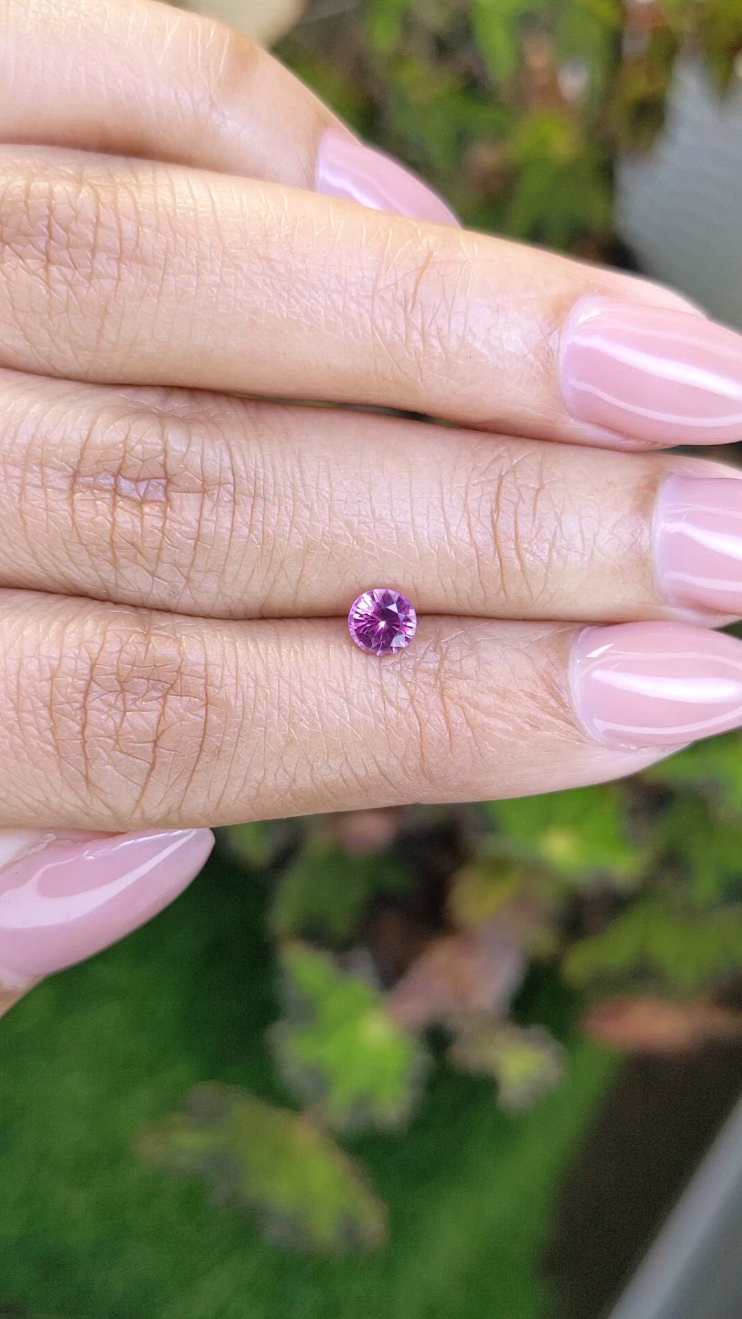 0.51 Ct. Purplish Pink Spinel from Ceylon (Sri Lanka) Size Video