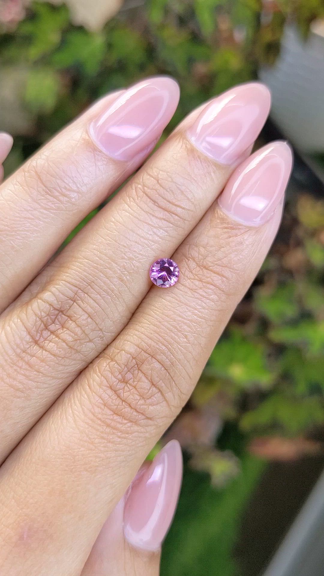 0.51 Ct. Purplish Pink Spinel from Ceylon (Sri Lanka) Size Video