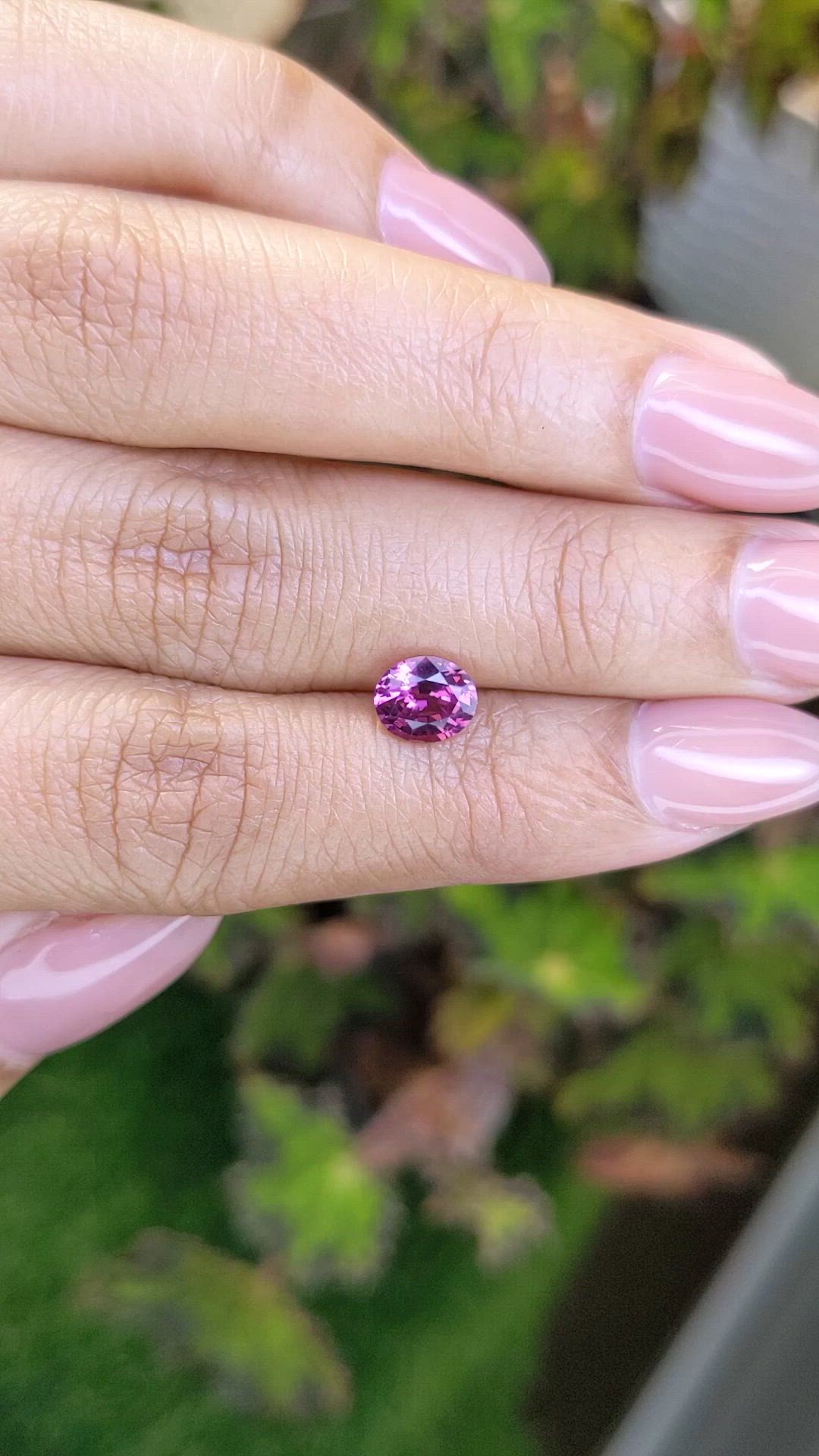 1.21 Ct. Pinkish Purple Spinel from Ceylon (Sri Lanka) Size Video