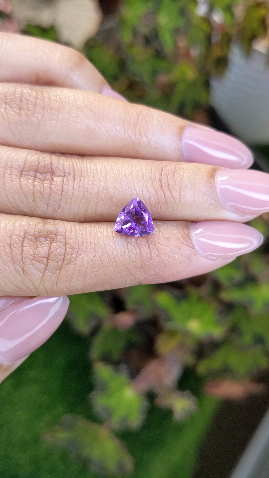 1.55 Ct. Purple Amethyst from Ceylon (Sri Lanka) Size Video