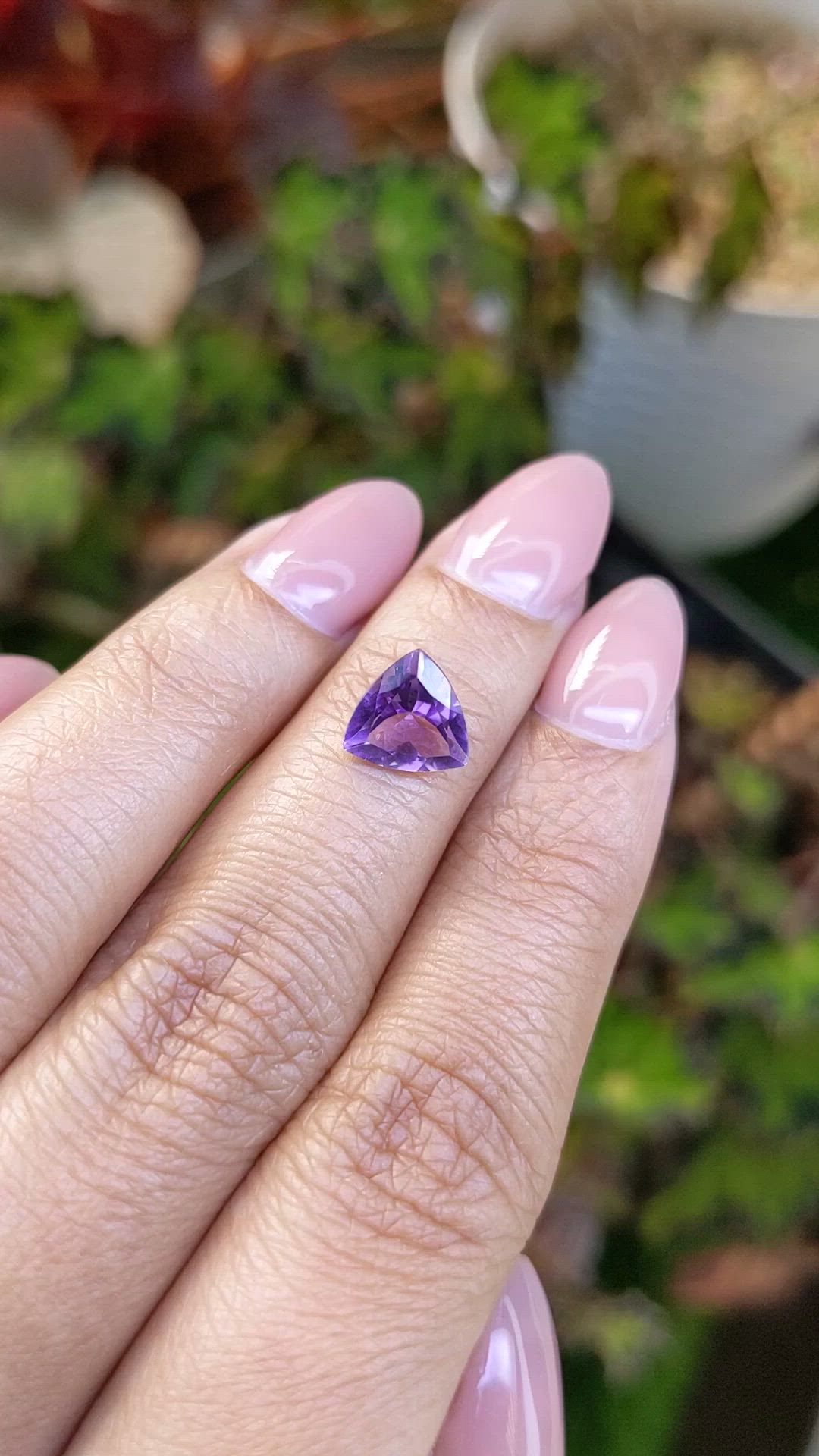 1.55 Ct. Purple Amethyst from Ceylon (Sri Lanka) Size Video