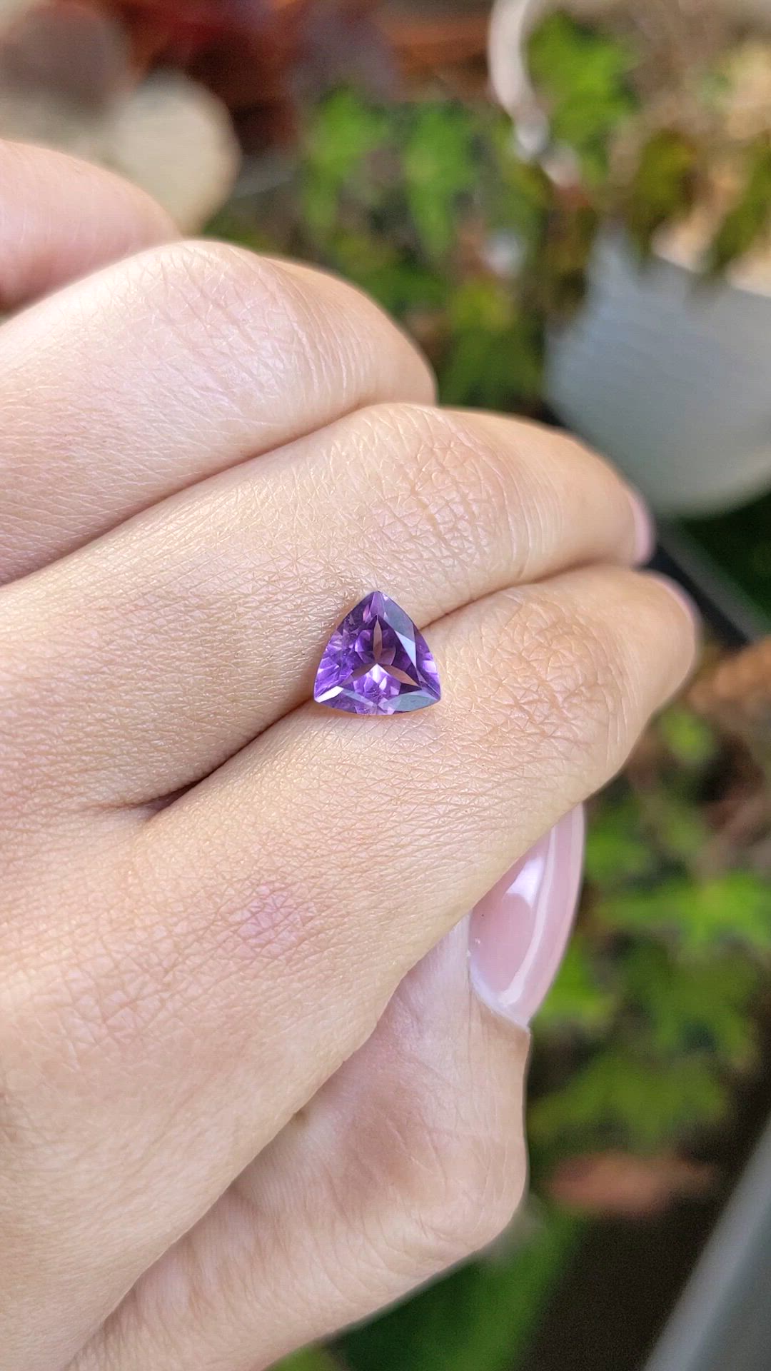 1.55 Ct. Purple Amethyst from Ceylon (Sri Lanka) Size Video