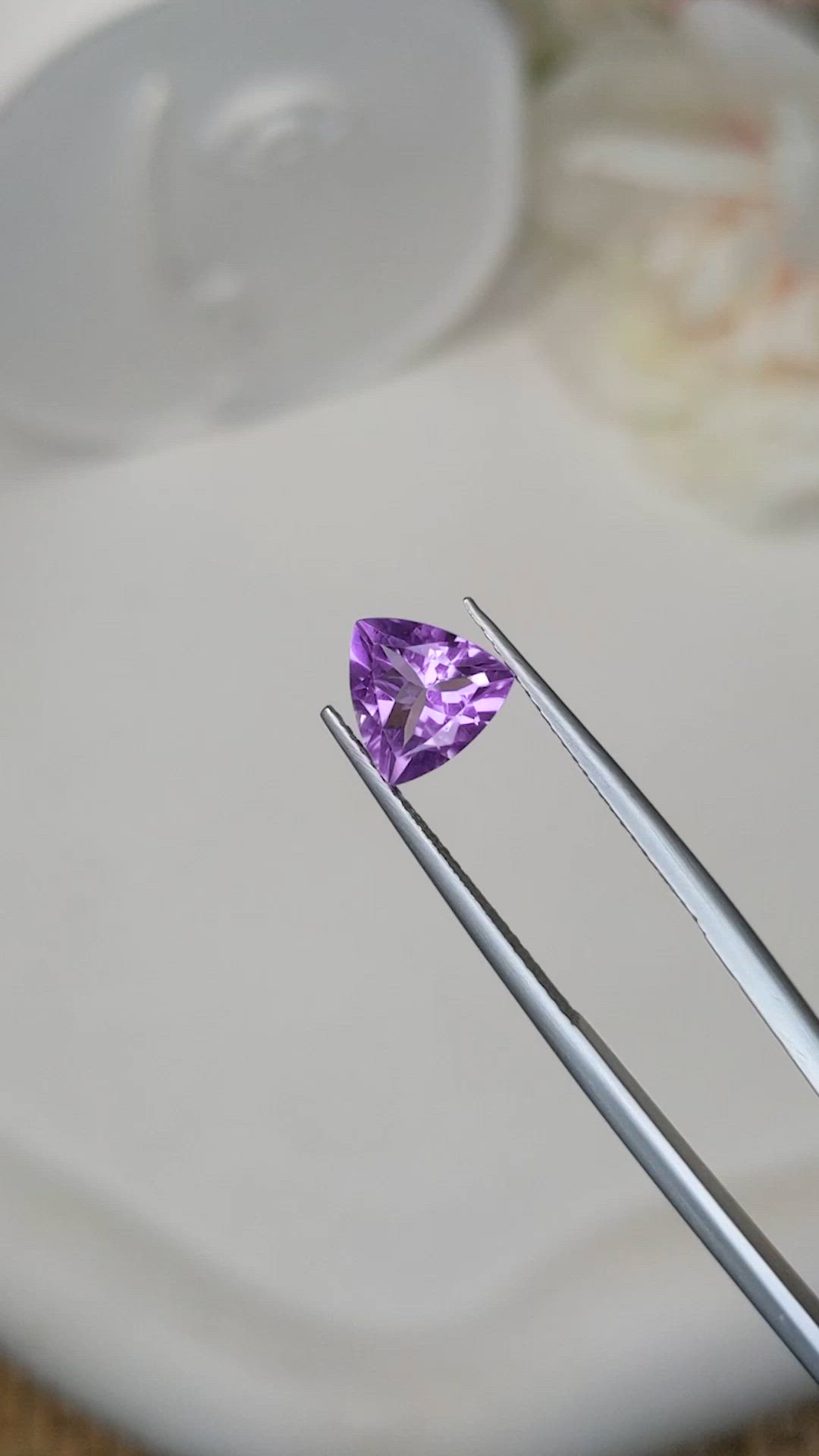 1.55 Ct. Purple Amethyst from Ceylon (Sri Lanka) Size Video
