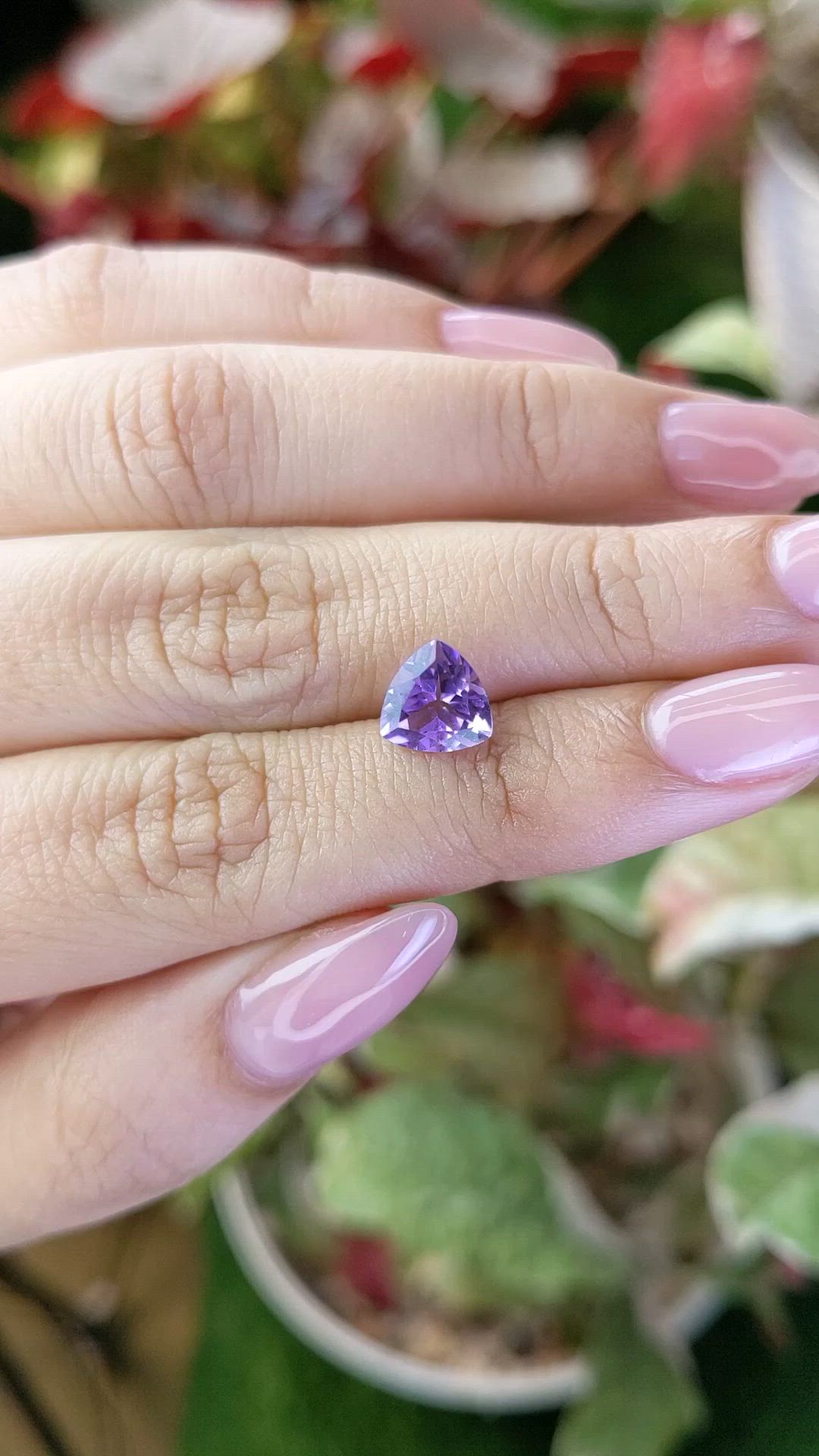 1.48 Ct. Purple Amethyst from Ceylon (Sri Lanka) Size Video