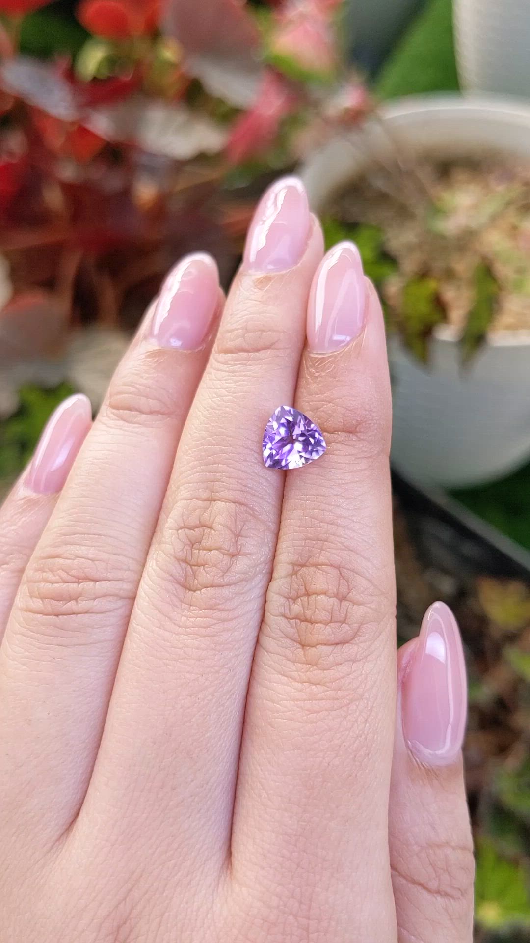 1.48 Ct. Purple Amethyst from Ceylon (Sri Lanka) Size Video