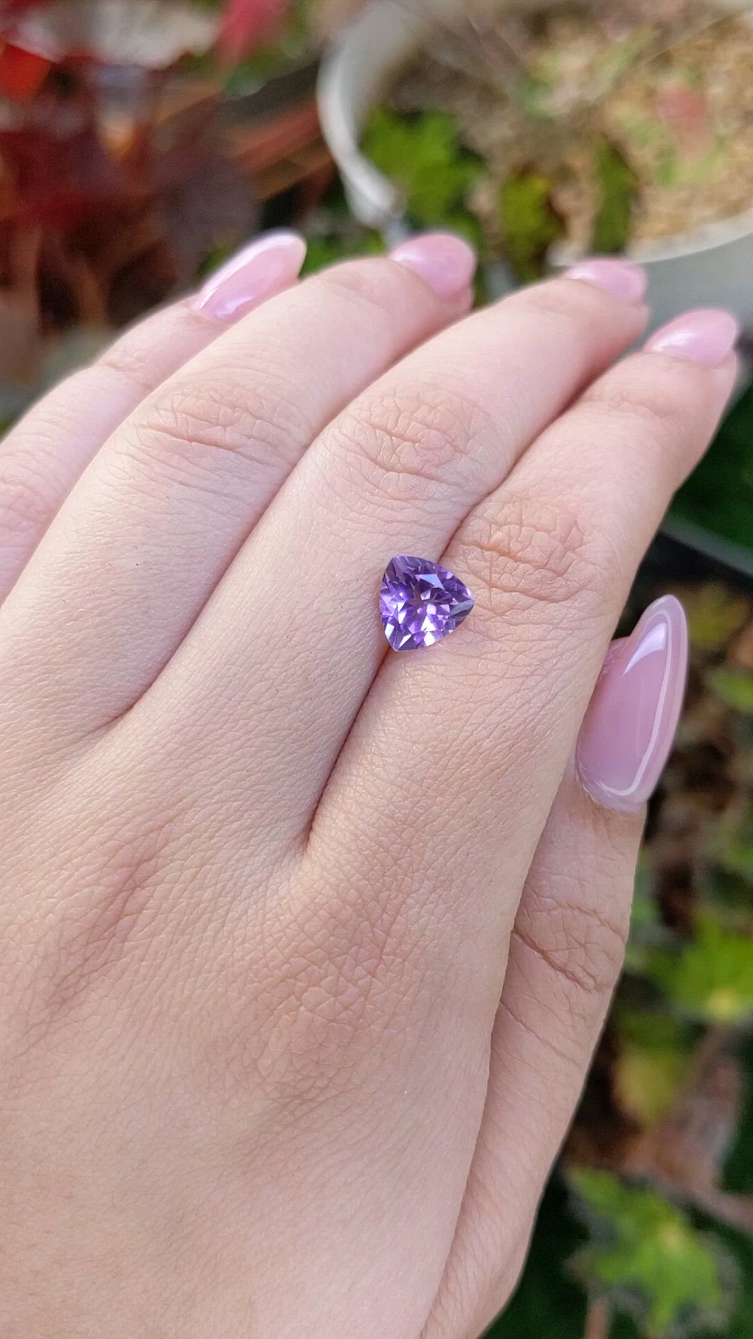1.48 Ct. Purple Amethyst from Ceylon (Sri Lanka) Size Video