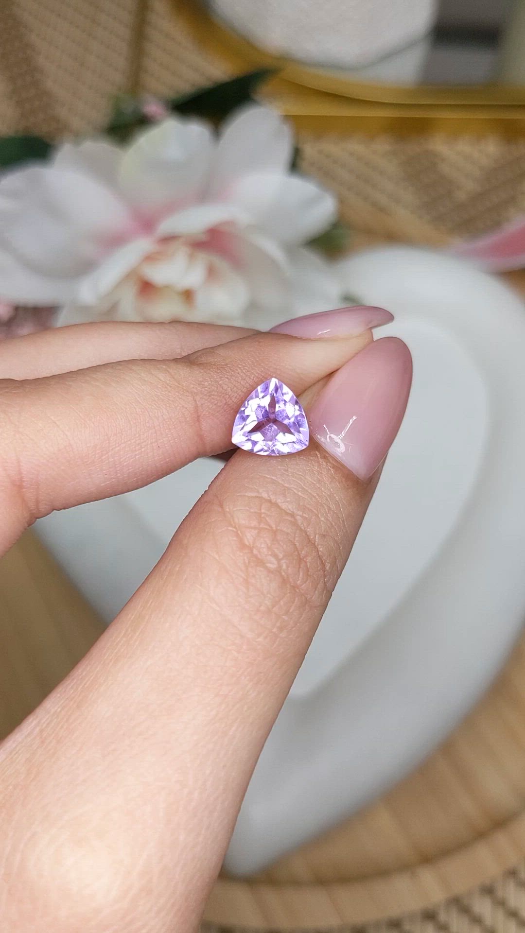 1.69 Ct. Purple Amethyst from Ceylon (Sri Lanka) Size Video