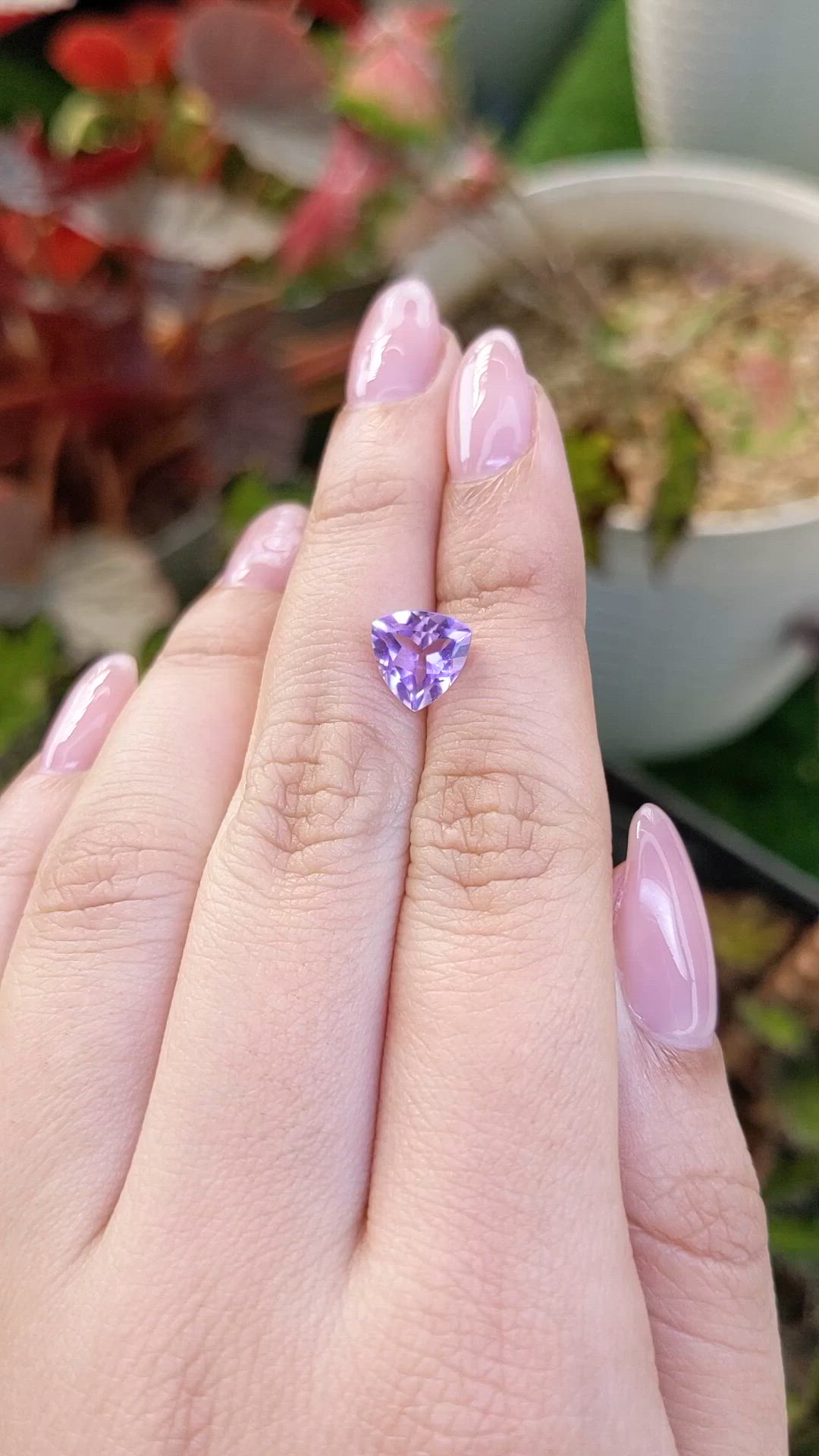 1.69 Ct. Purple Amethyst from Ceylon (Sri Lanka) Size Video