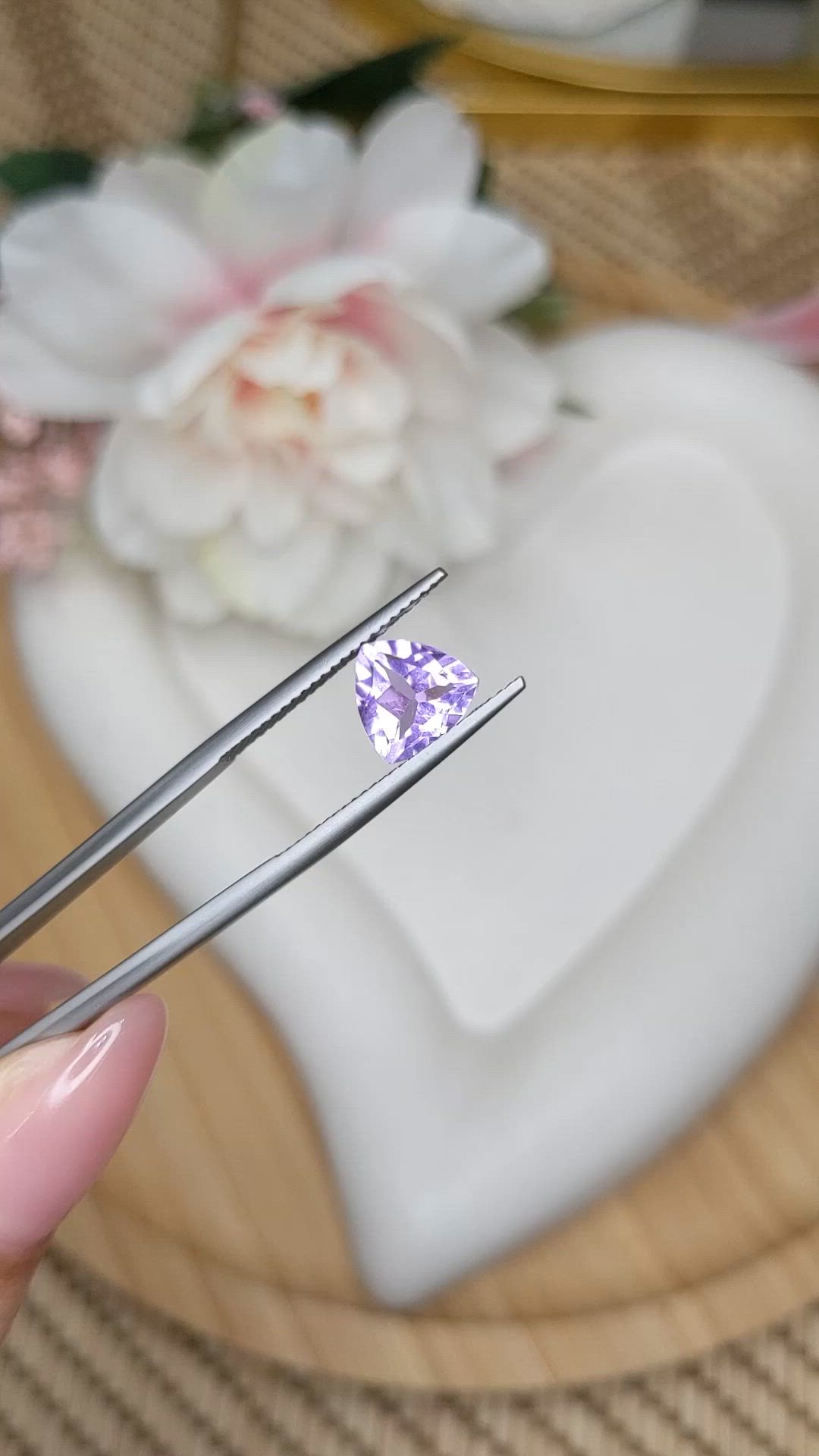 1.69 Ct. Purple Amethyst from Ceylon (Sri Lanka) Size Video