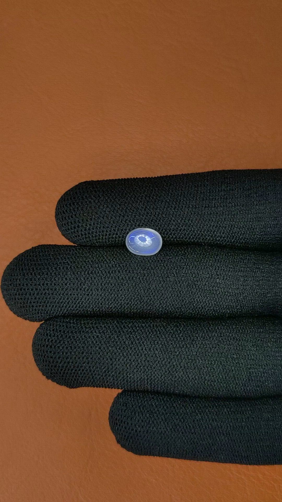 1.19 Ct. Blue Flash Cabochon Moonstone from Ceylon (Sri Lanka) Size Video