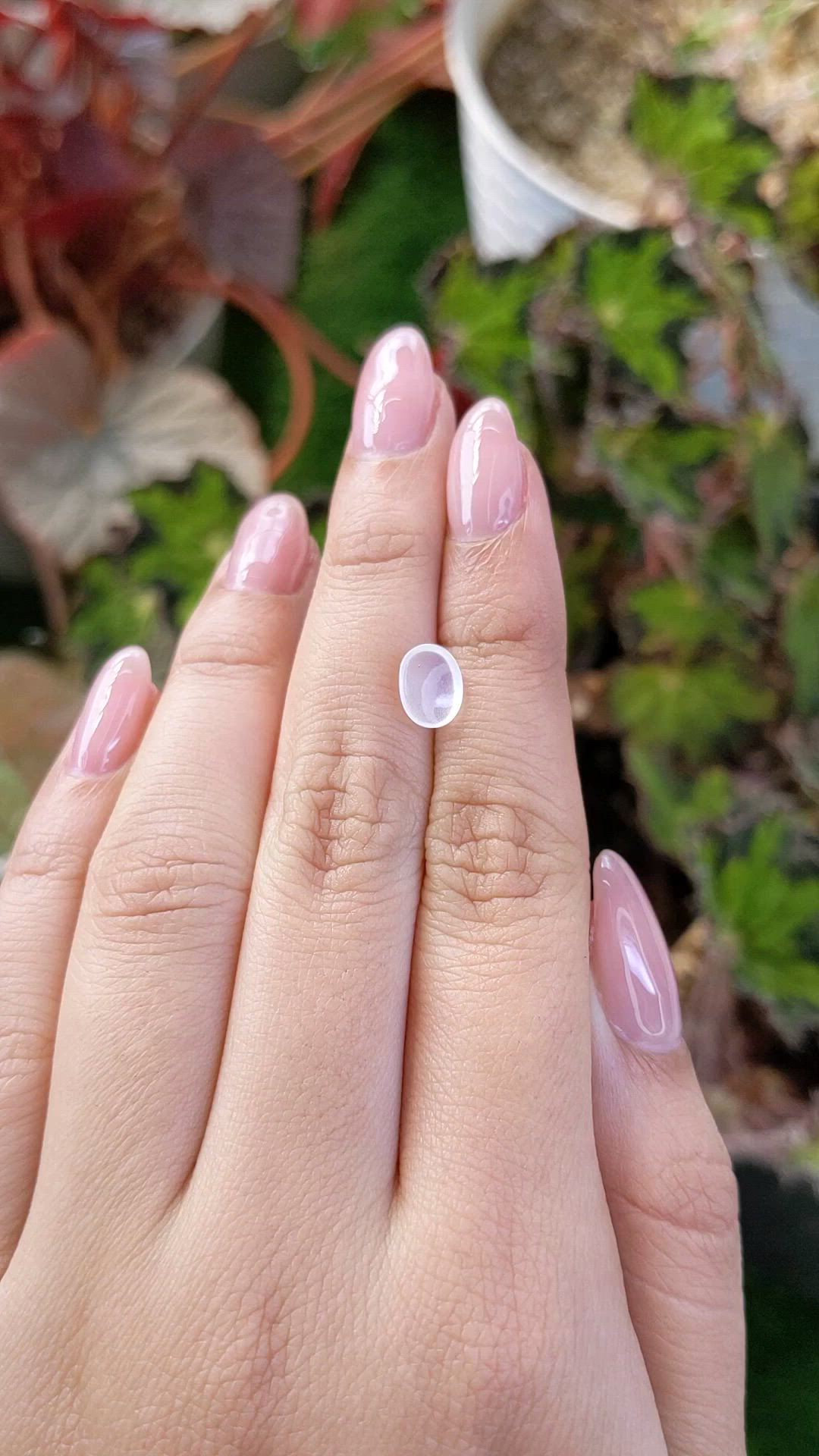 1.19 Ct. Blue Flash Cabochon Moonstone from Ceylon (Sri Lanka) Size Video