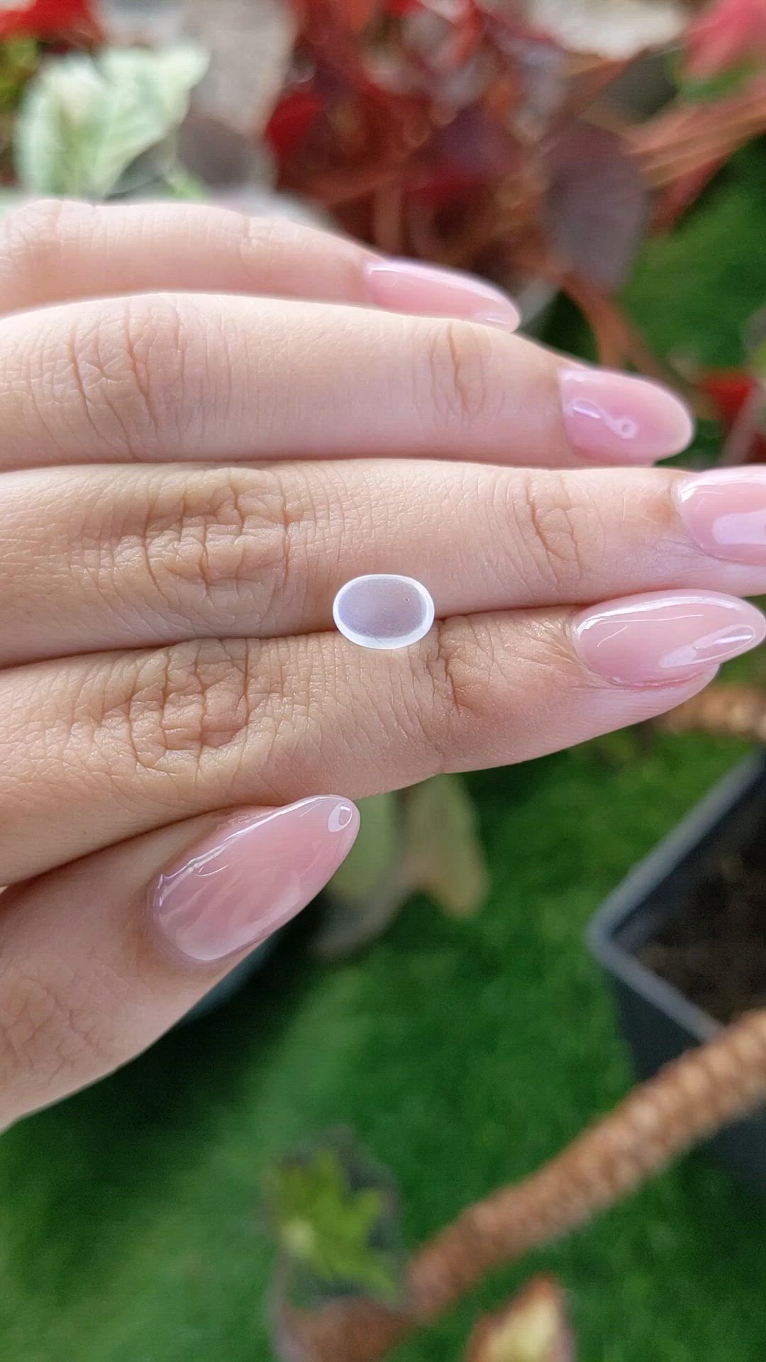 1.19 Ct. Blue Flash Cabochon Moonstone from Ceylon (Sri Lanka) Size Video