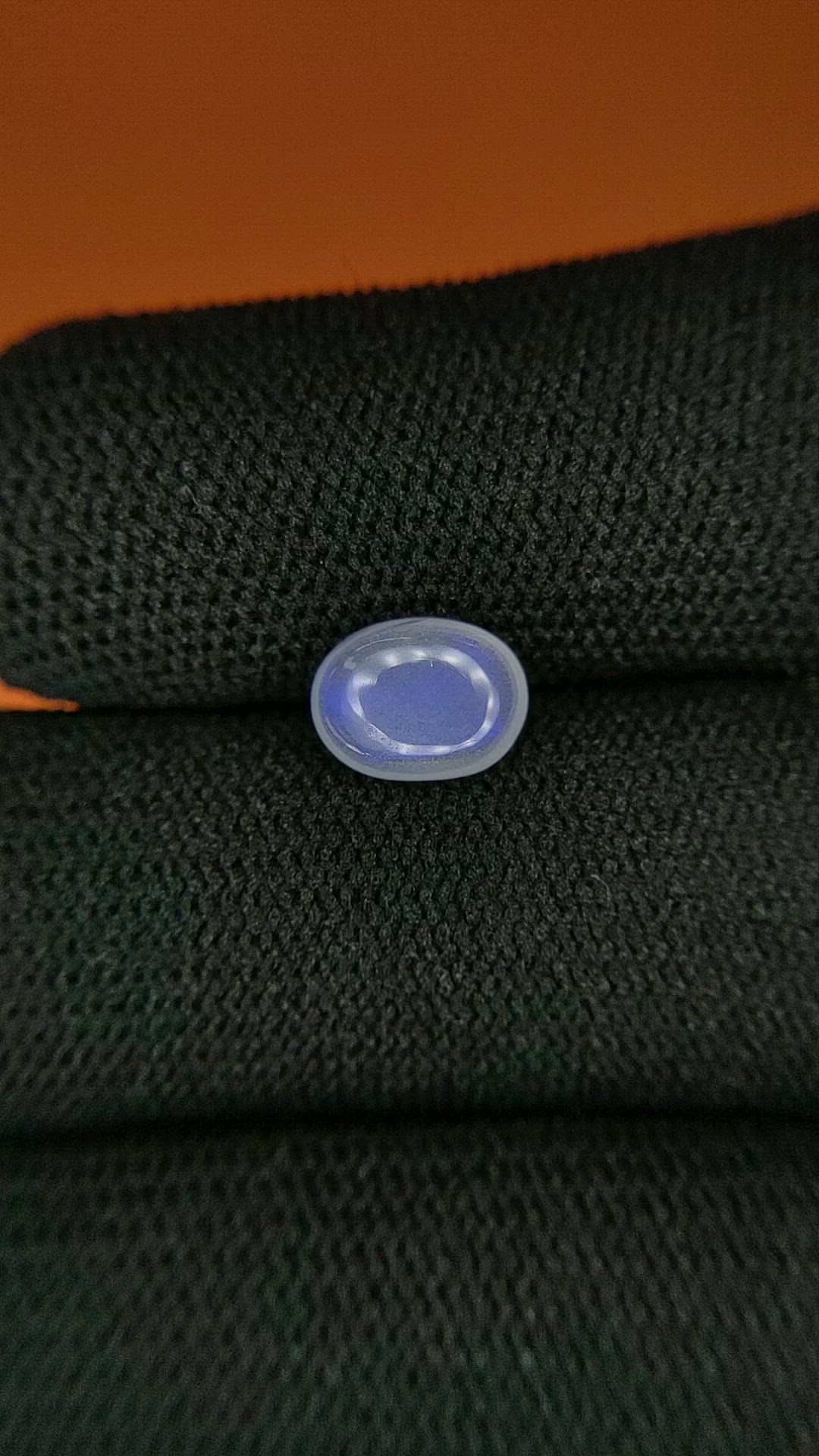 1.19 Ct. Blue Flash Cabochon Moonstone from Ceylon (Sri Lanka) Size Video