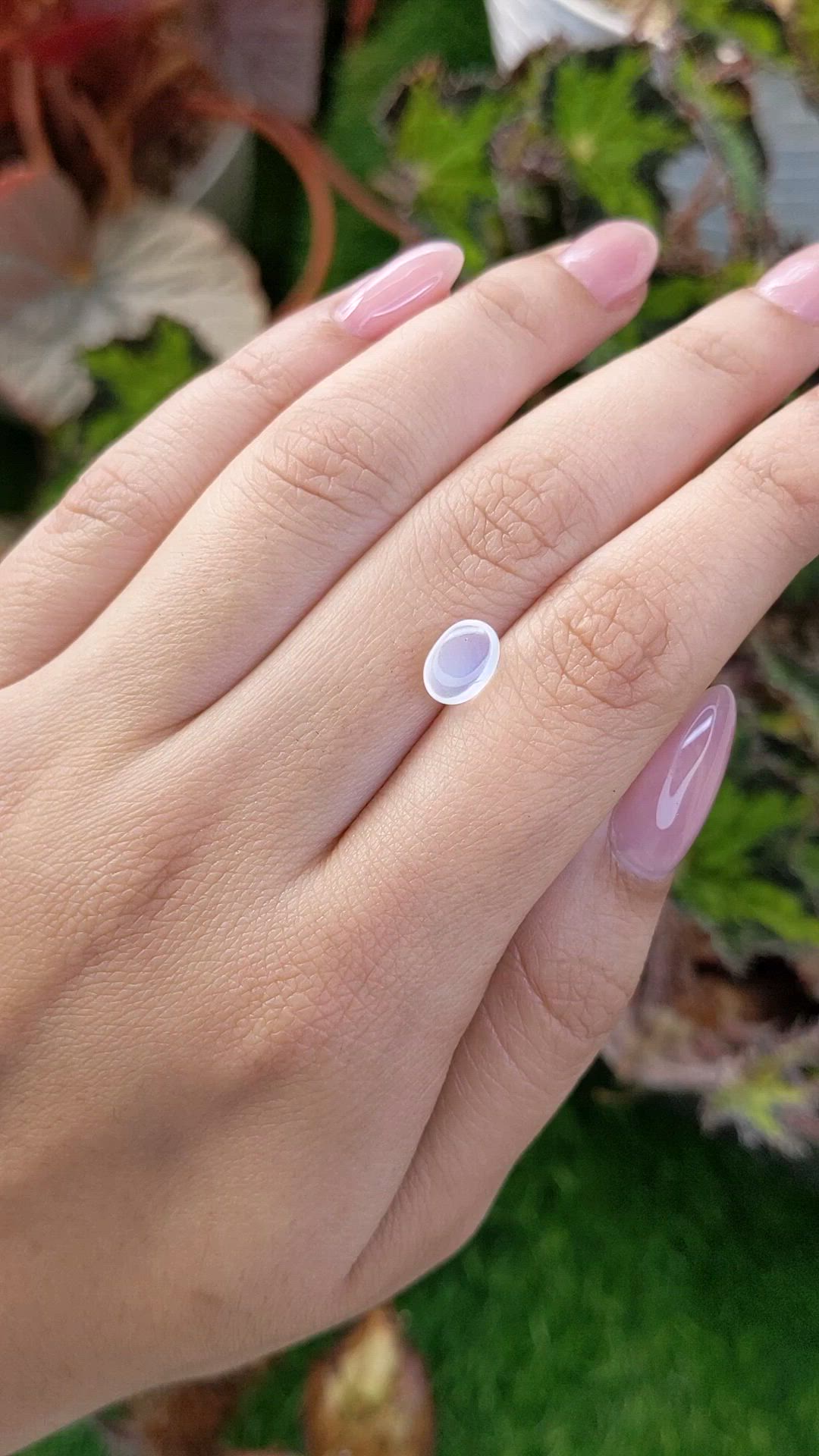1.19 Ct. Blue Flash Cabochon Moonstone from Ceylon (Sri Lanka) Size Video