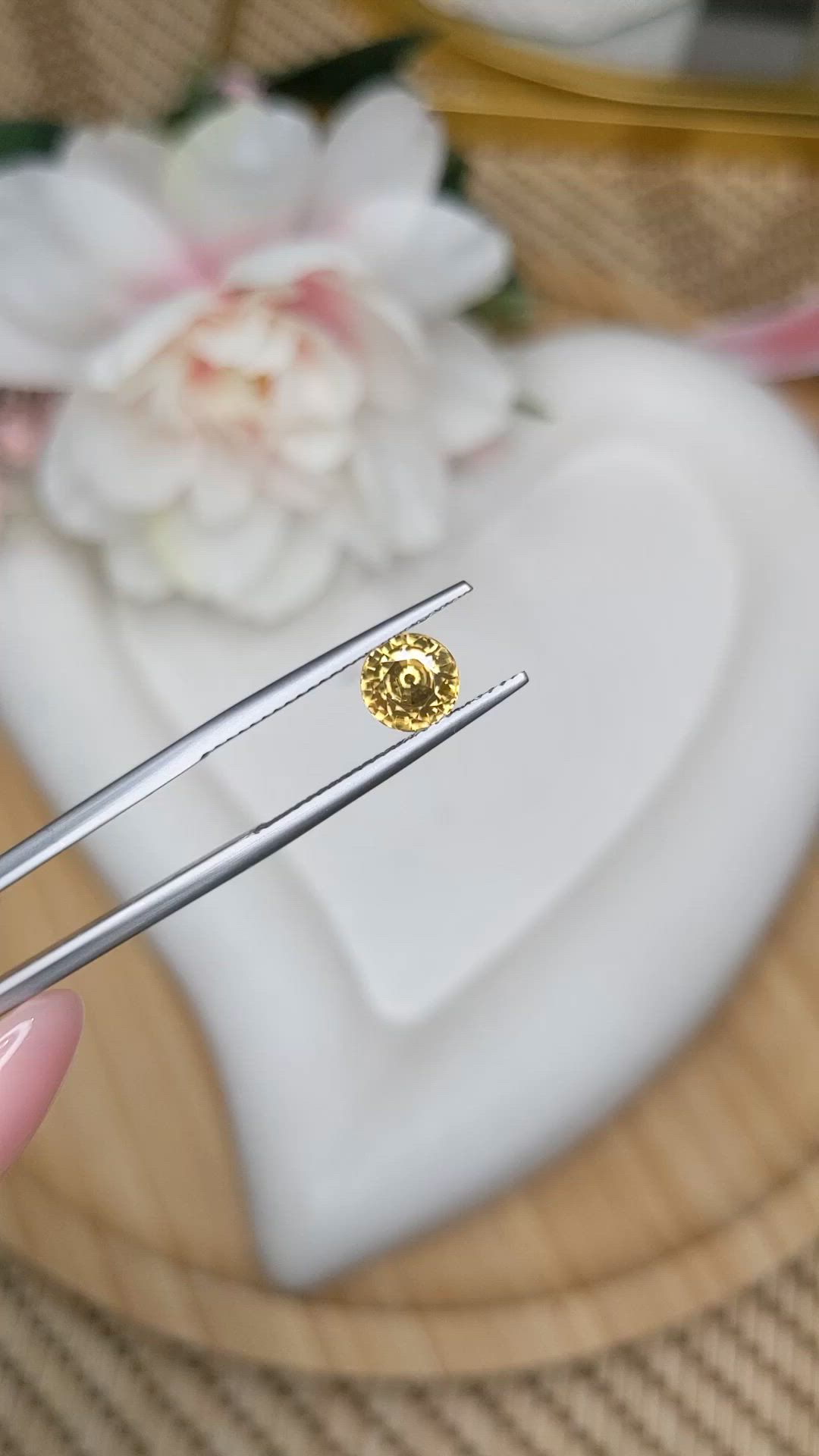 1.49 Ct. Brownish Yellow Zircon from Ceylon (Sri Lanka) Size Video