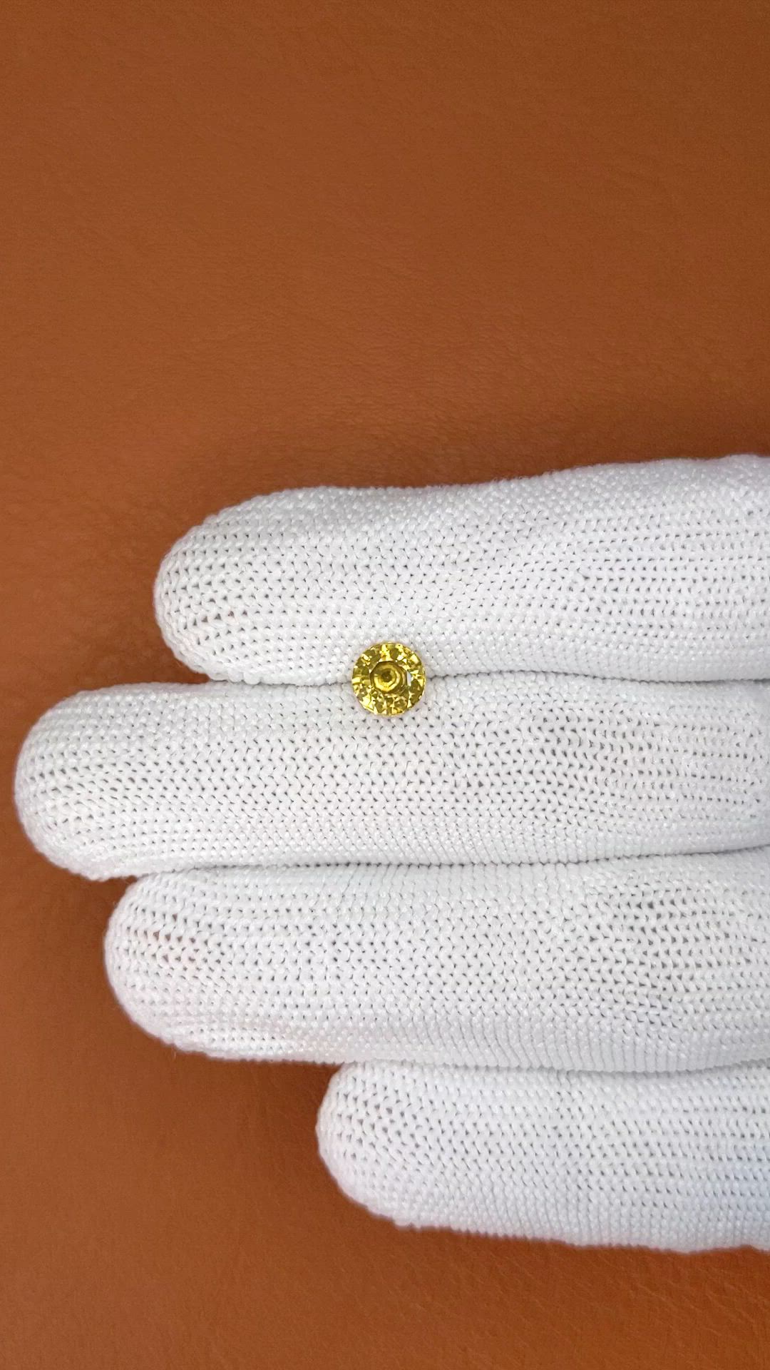 1.49 Ct. Brownish Yellow Zircon from Ceylon (Sri Lanka) Size Video